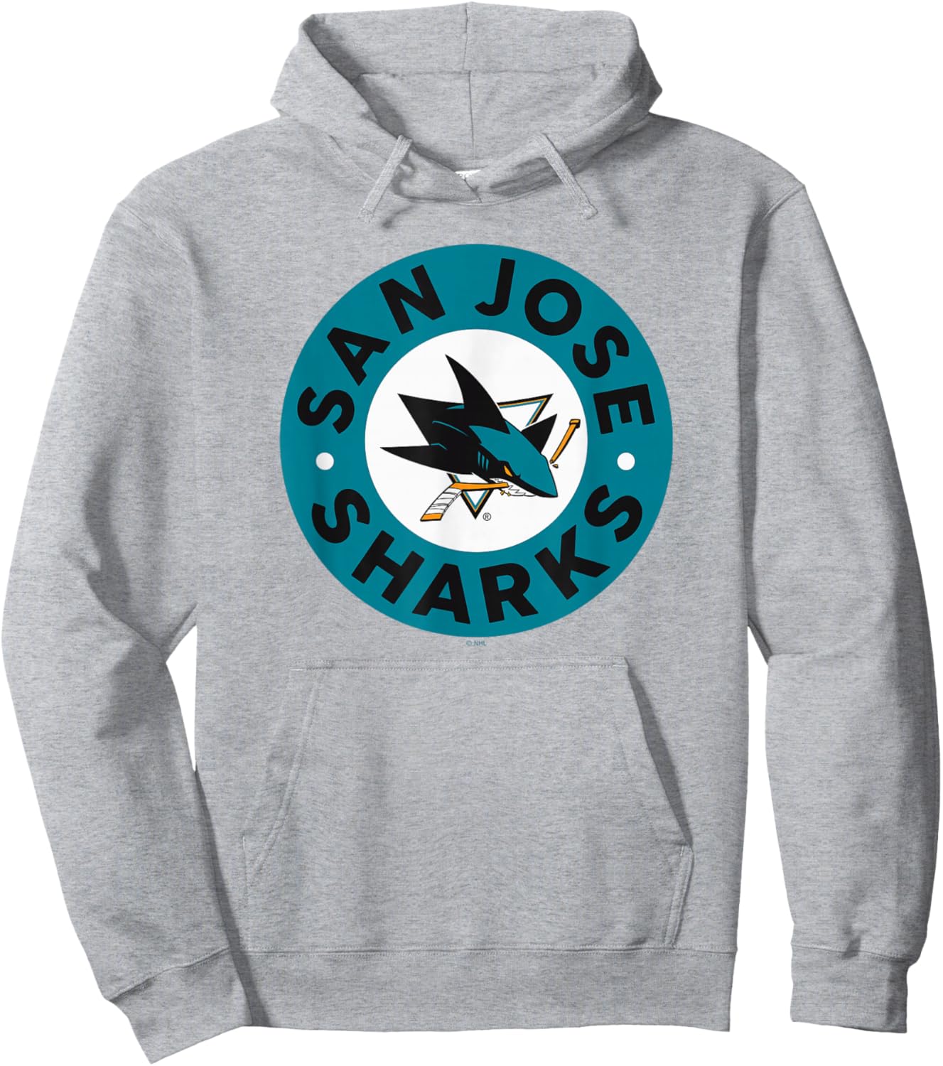 San Jose Sharks Symbol Gray Officially Licensed Hoodie - Hoodie | Ash
