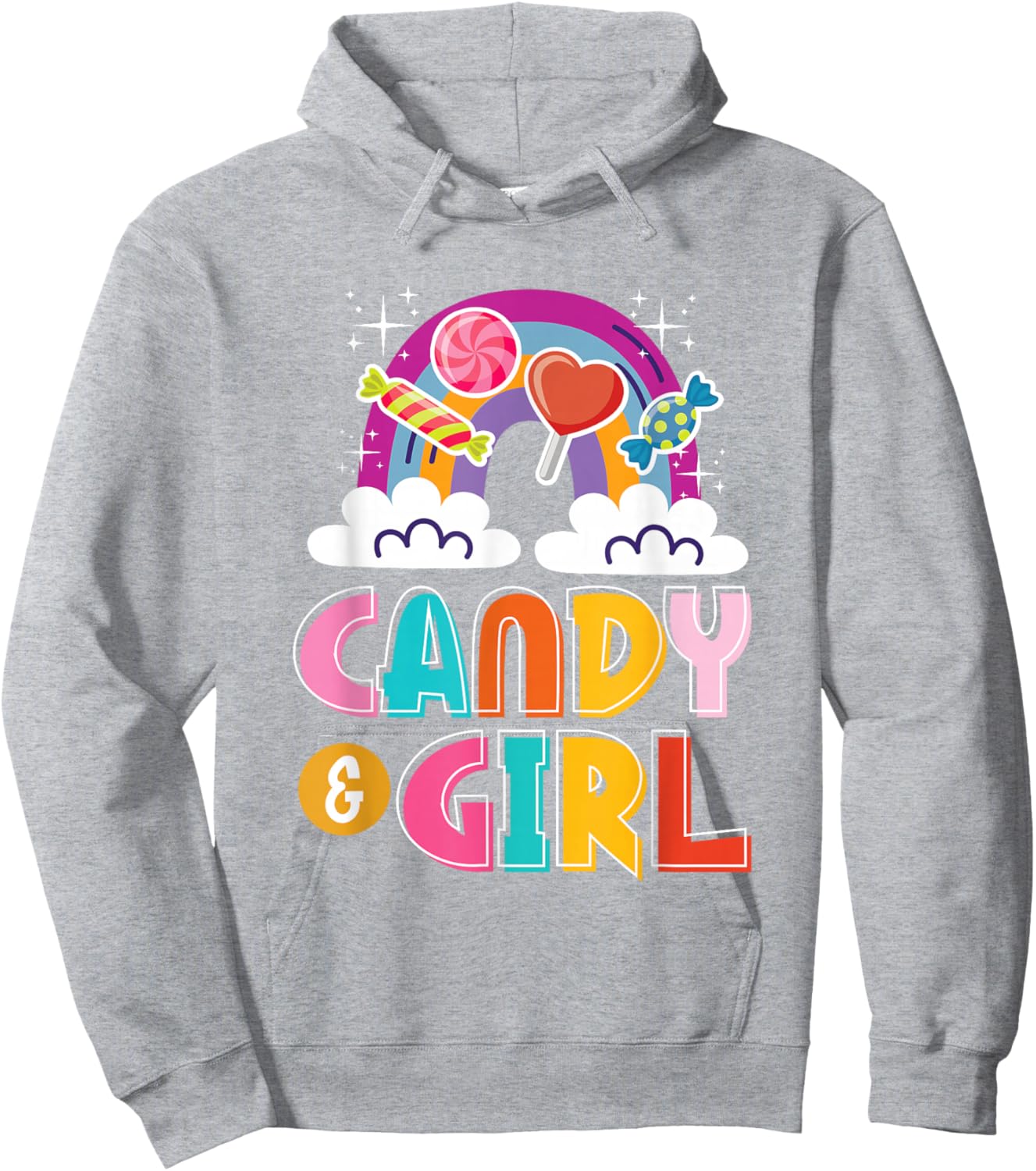 Cute Candy Girl Shirt Rainbow Cotton Candy Hoodie - Hoodie | Ash