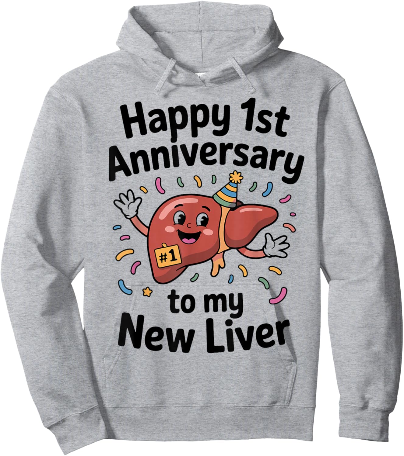1st Anniversary Liver Transplant Survivor Hoodie - Hoodie | Ash