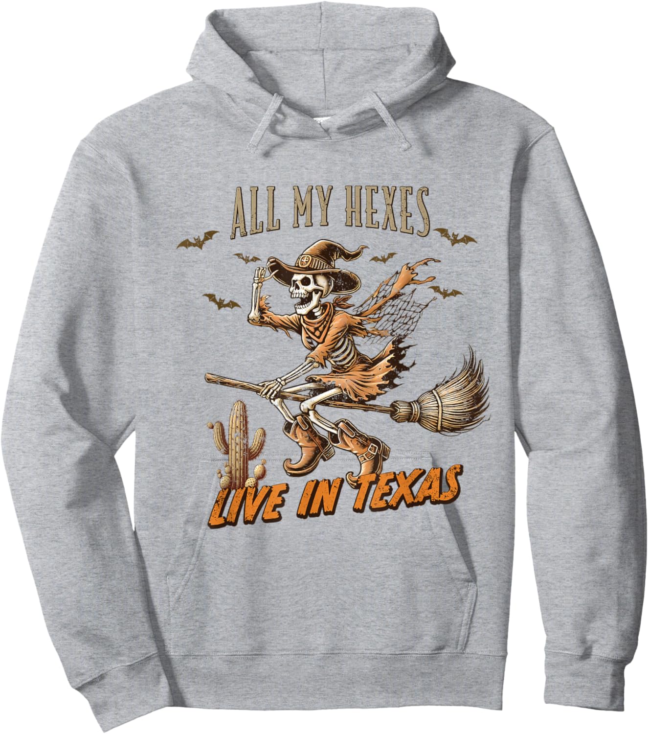 Funny Halloween All My Hexes Live In Texas Hoodie - Hoodie | Ash