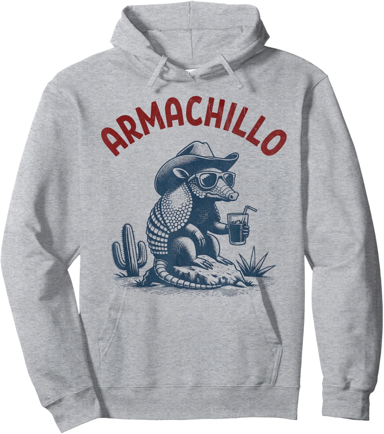 Armachillo - Funny Chilling Desert Armadillo Hoodie - Hoodie | Ash