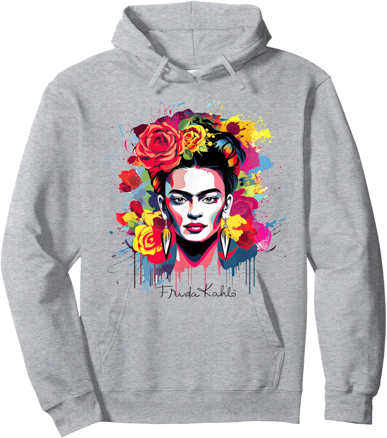 FridaTM x Frida Kahlo - Floral Expression Hoodie - Hoodie | Ash