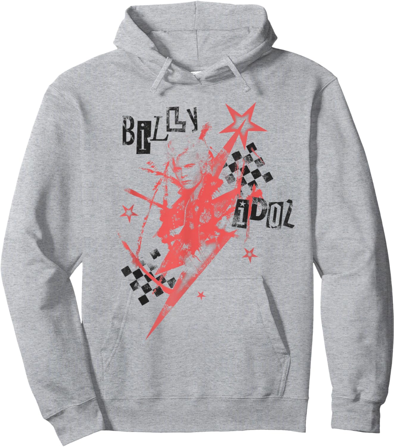 Billy Idol - Checker Collage Hoodie - Hoodie | Ash