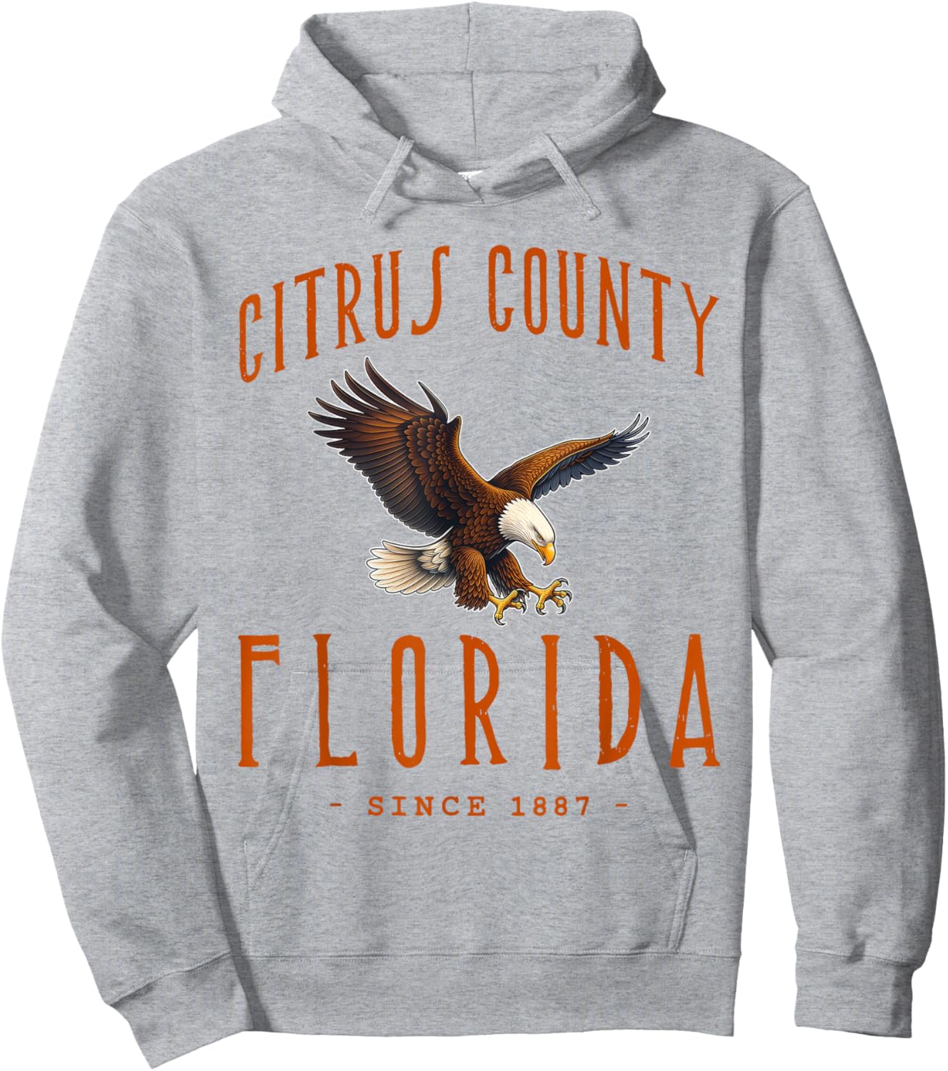 Citrus County, Florida. Eagle Wildlife Bird Hoodie - Hoodie | Ash