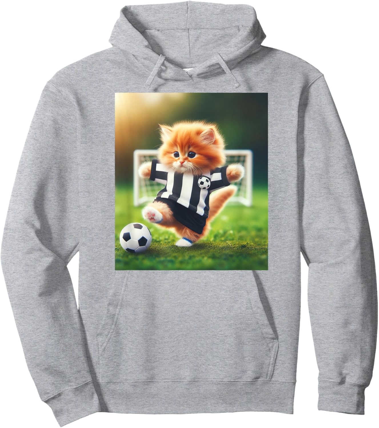 Soccer Referee Cat Men Women Kids Hoodie - Hoodie | Ash