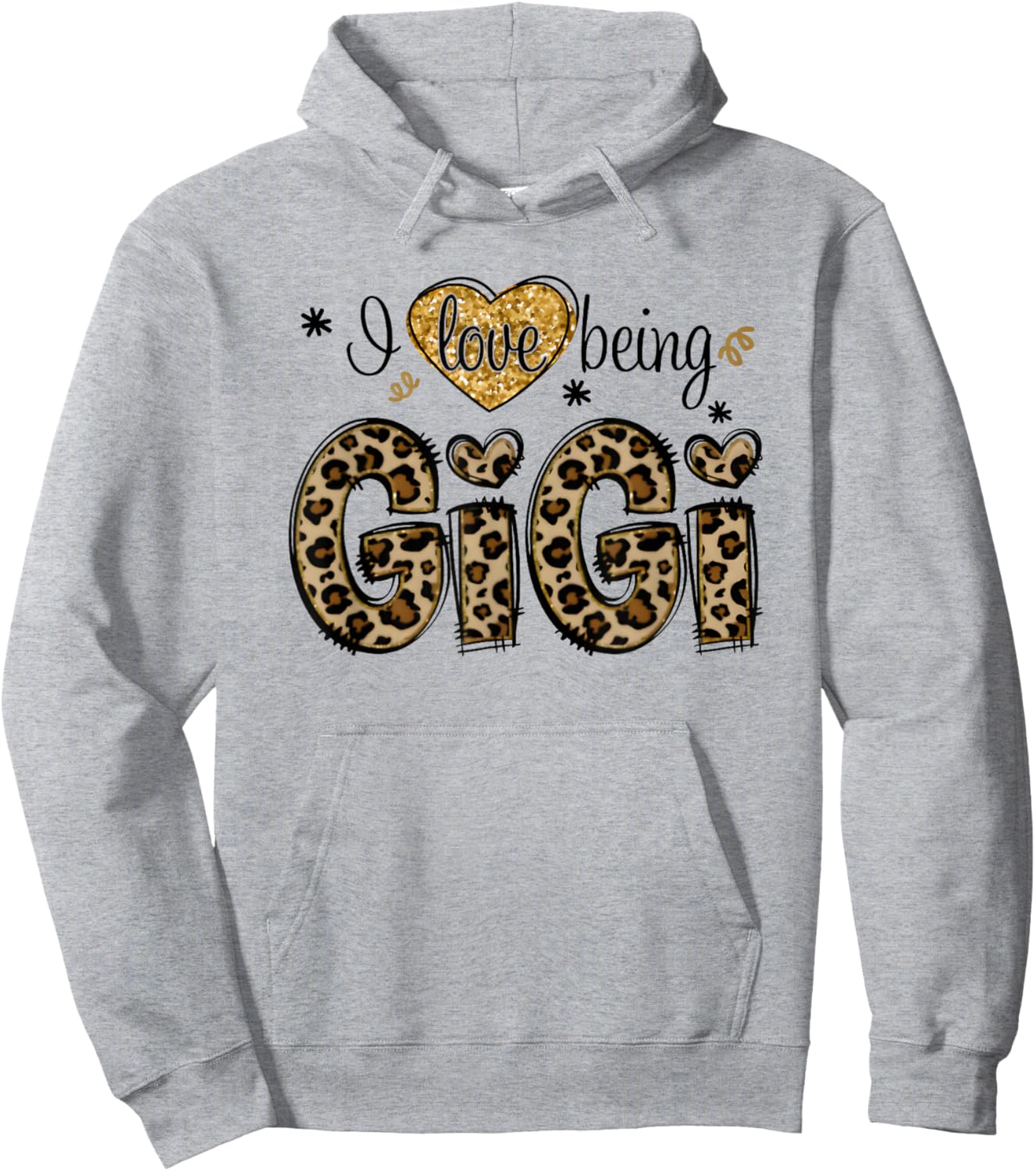 I Love Being Gigi Leopard Hoodie - Hoodie | Ash