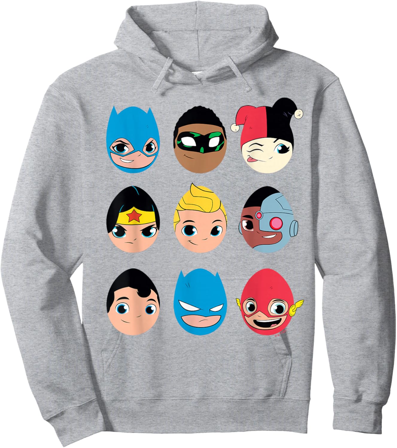 DC Super Friends Easter Egg Heads Hoodie - Hoodie | Ash