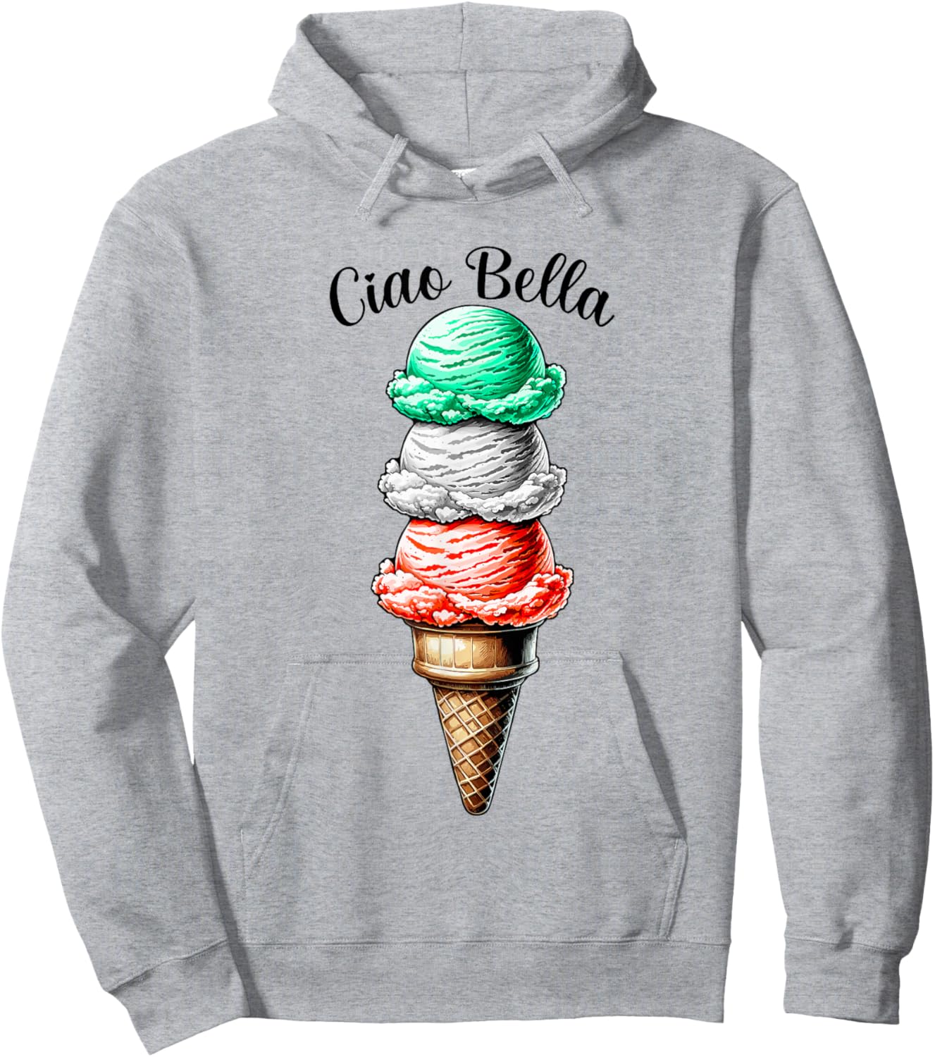 Italian Ice Cream Ciao Bella Hoodie - Hoodie | Ash