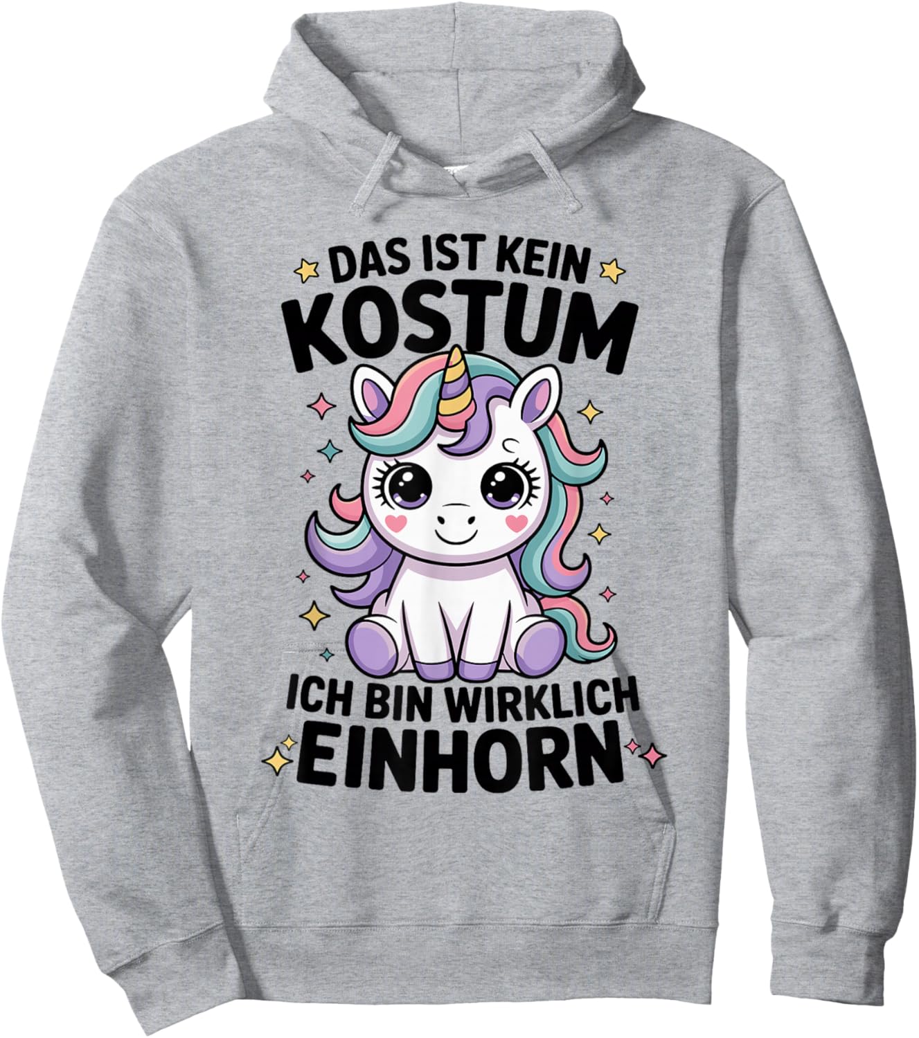 Karenval Women's Girls' Unicorn Funny Hoodie - Hoodie | Ash