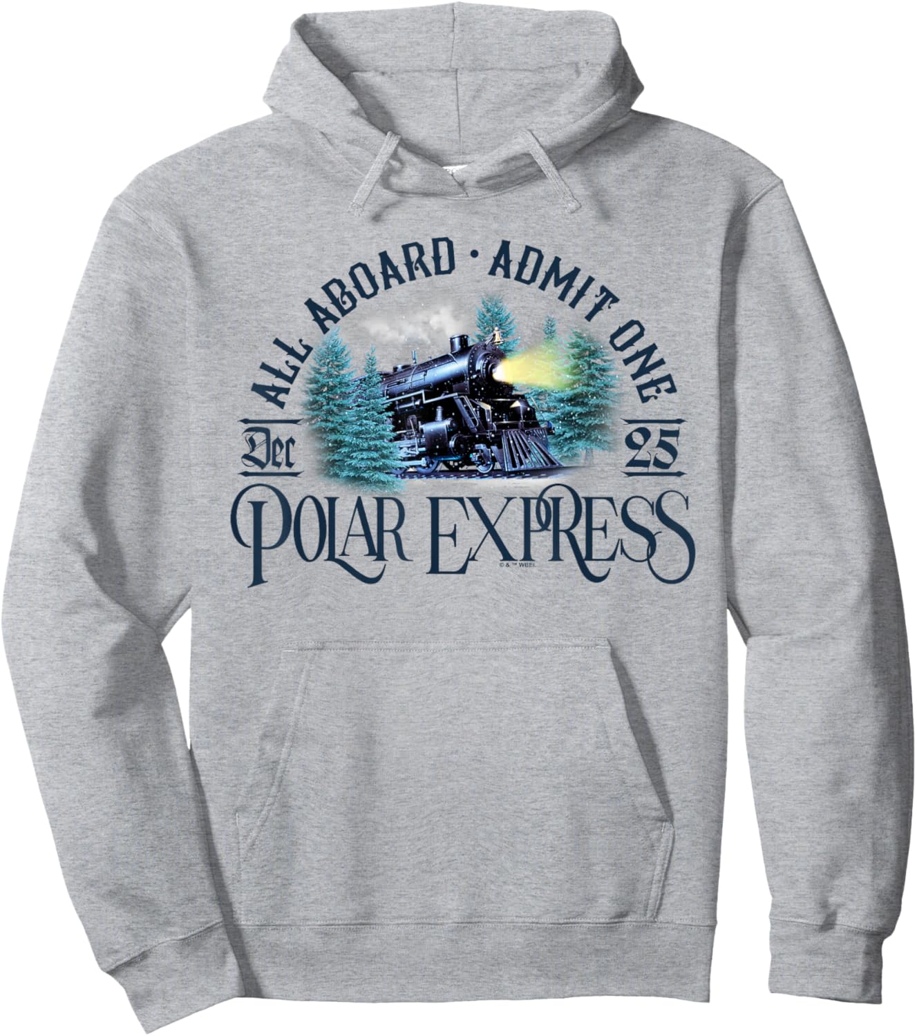The Polar Express All Aboard Hoodie - Hoodie | Ash