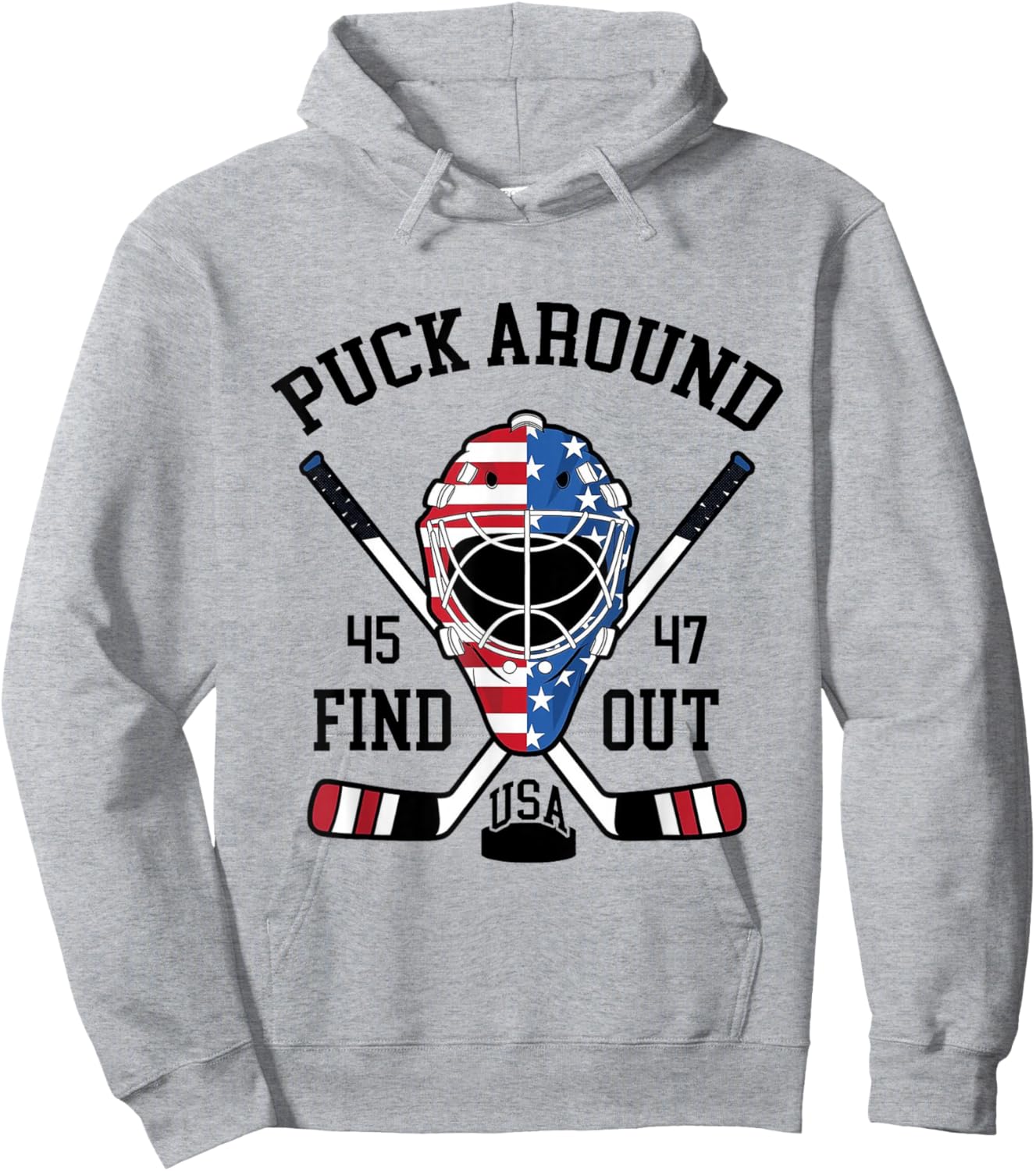 Puck Around And Find Out Funny Hockey Hoodie - Hoodie | Ash