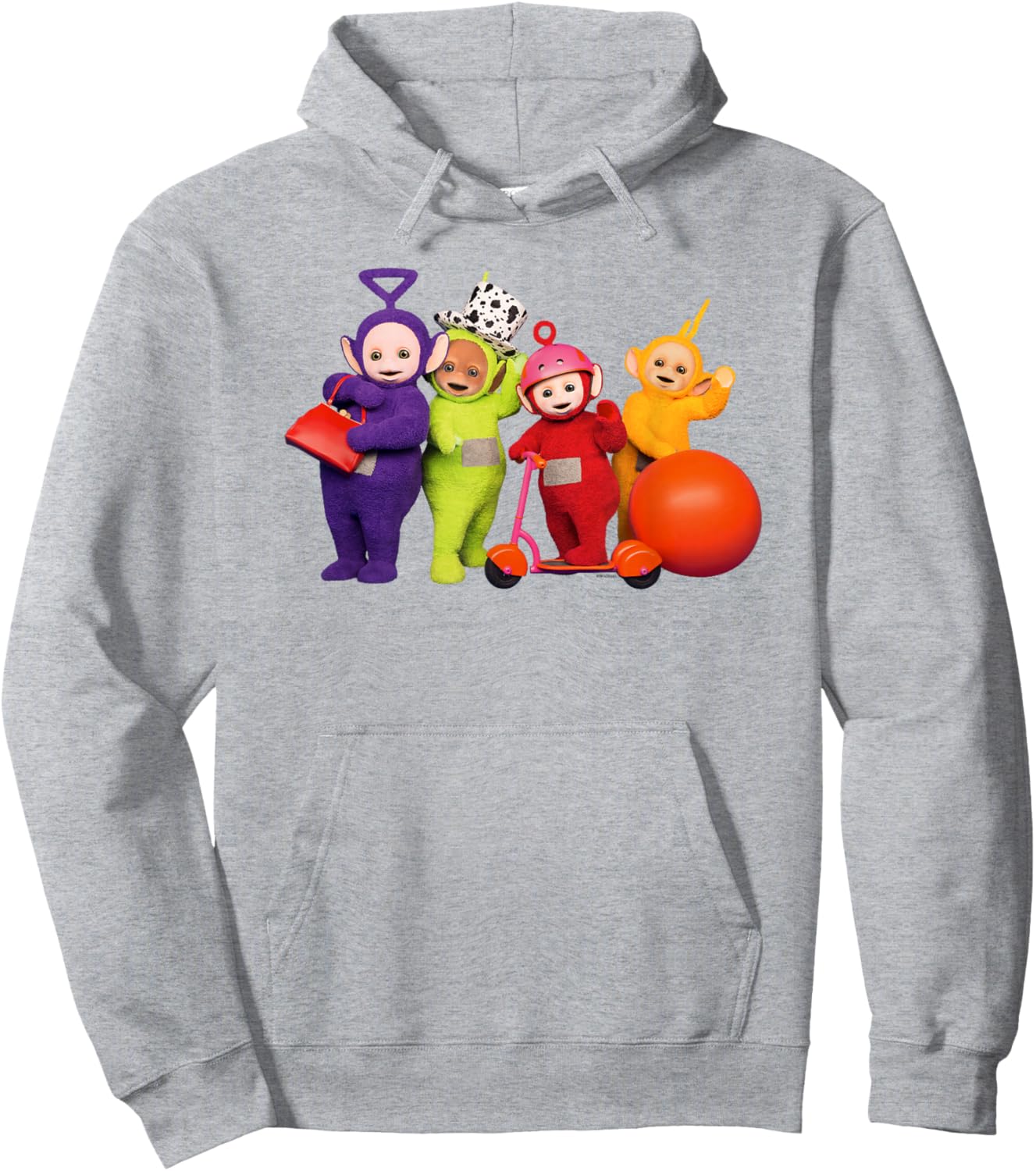 Teletubbies Characters Scooter Ball Accessories Hoodie - Hoodie | Ash