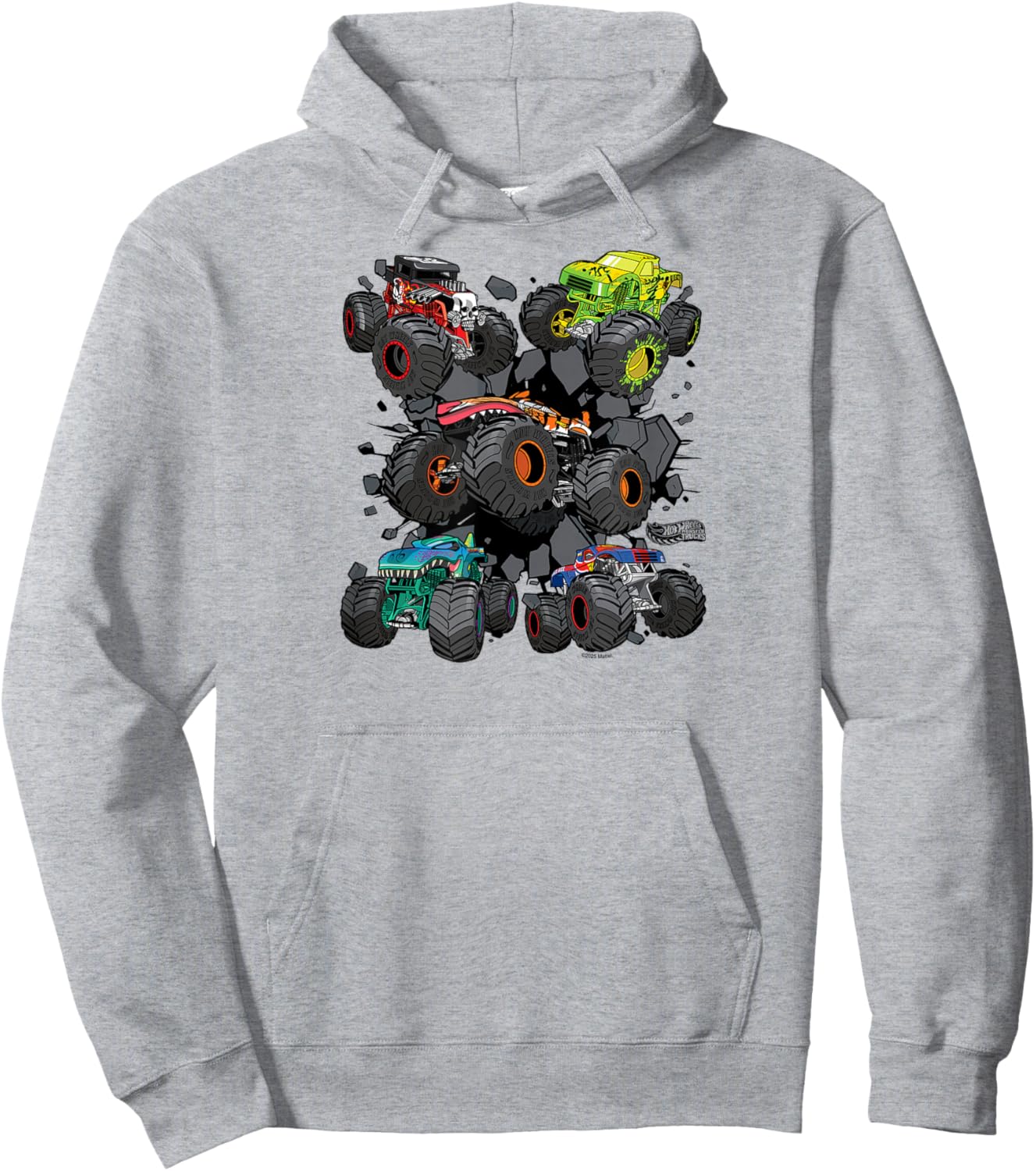 Hot Wheels Monster Trucks Road Bike Hoodie - Hoodie | Ash
