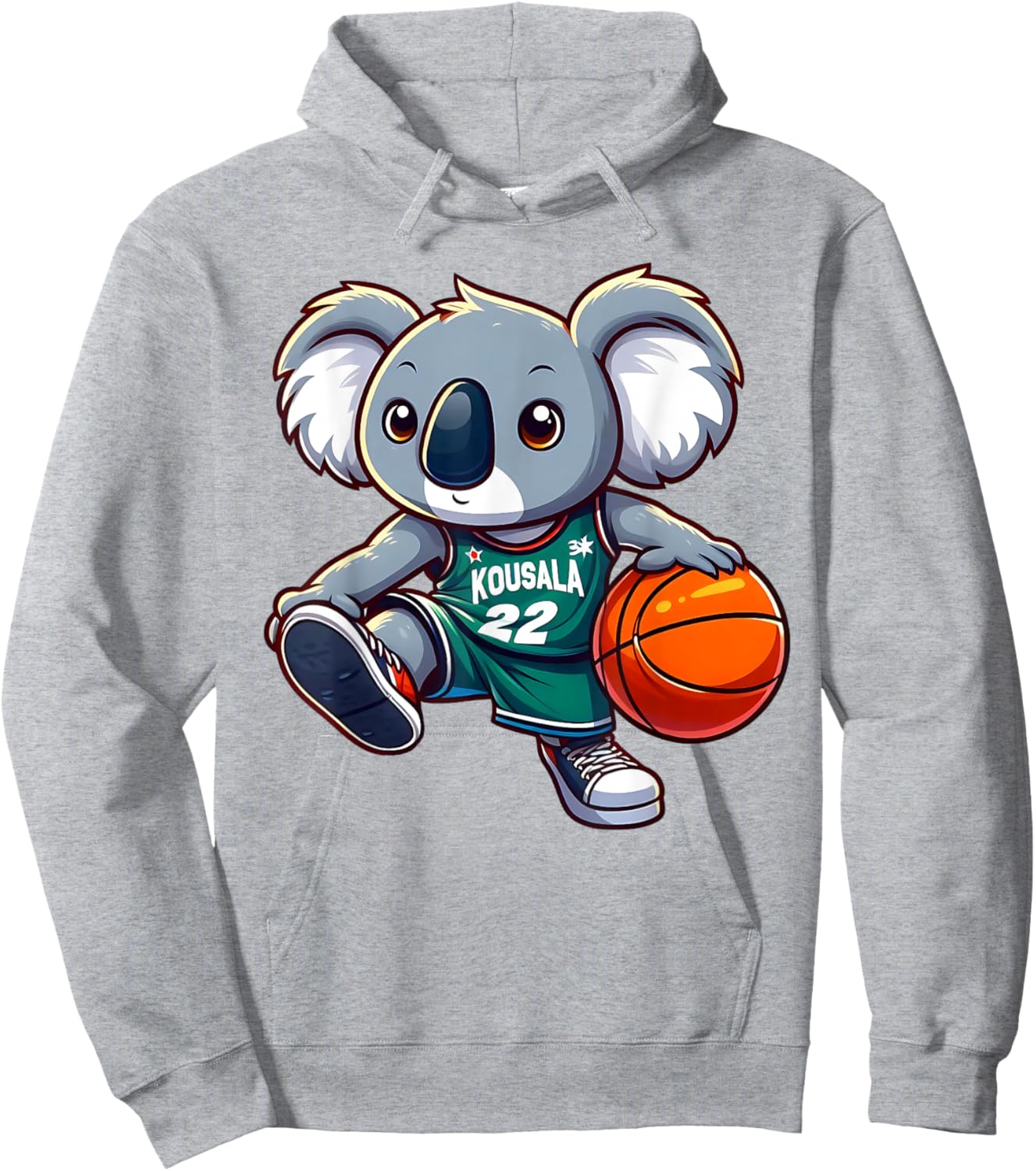 Koala playing Basketball Hoodie - Hoodie | Ash