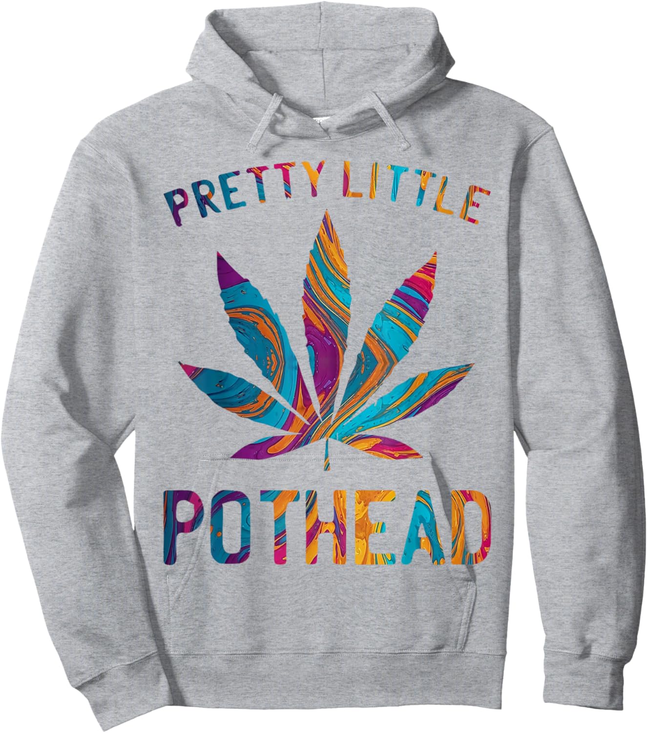 Pretty Little Pothead Funny Weed Cannabis Hoodie - Hoodie | Ash