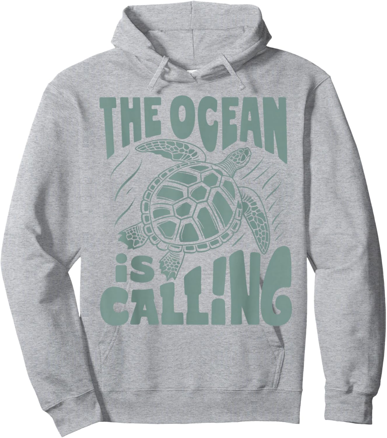 The Ocean Is Calling X Nature Beach Sea Turtle Hoodie - Hoodie | Ash