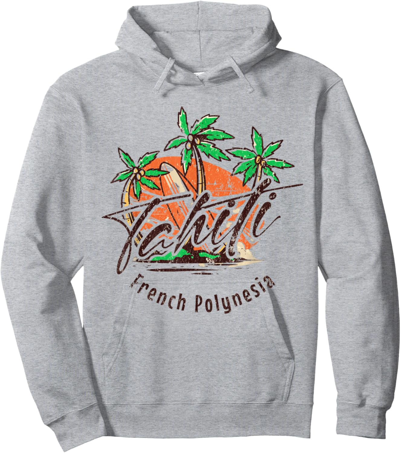 Retro Tahiti French Polynesia - Tahiti Hoodie - Hoodie | Ash