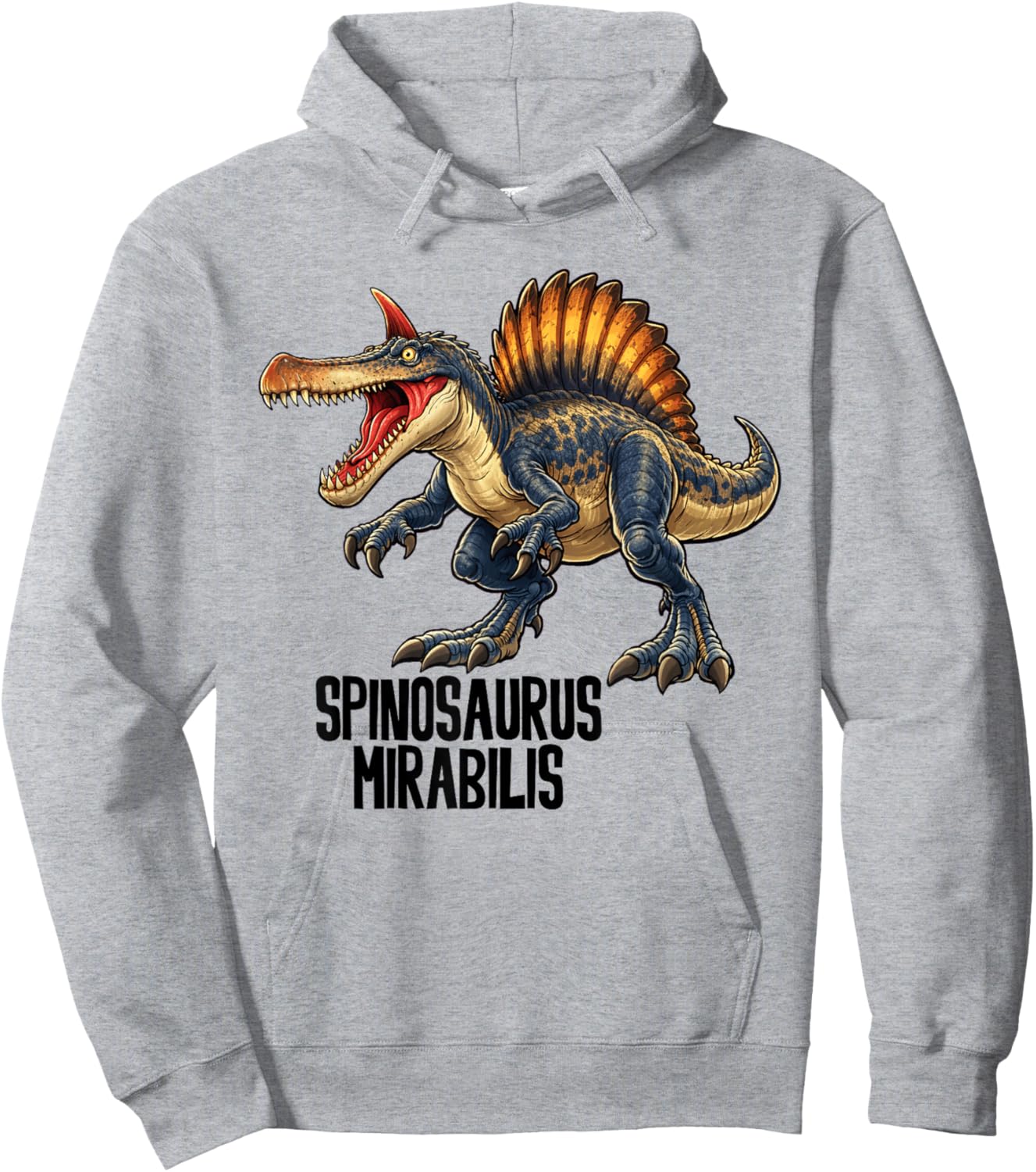 Spinosaurus Mirabilis - Dinosaur Paleontology Hoodie - Hoodie | Ash