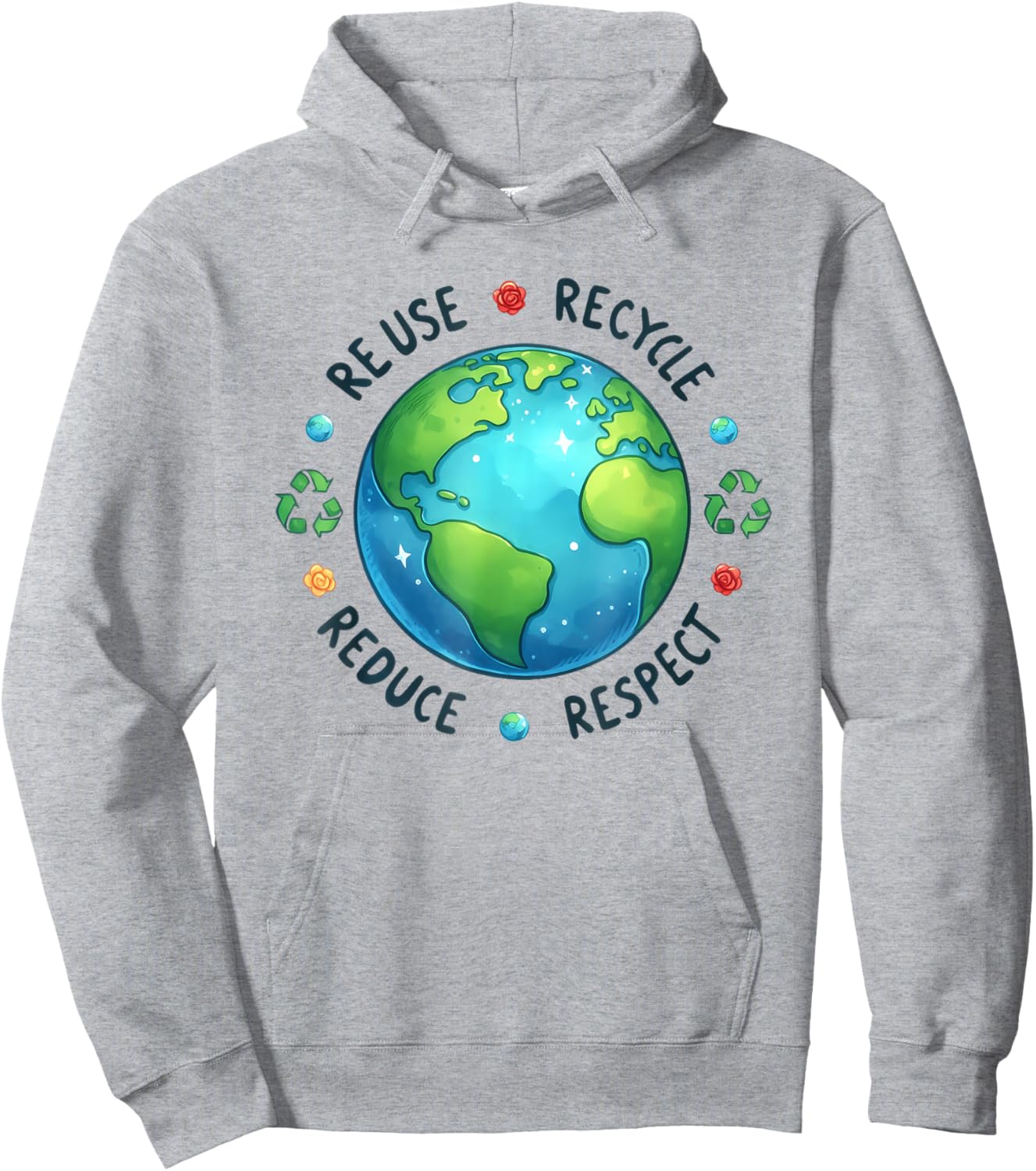 Recycle Earth Day Hoodie - Hoodie | Ash