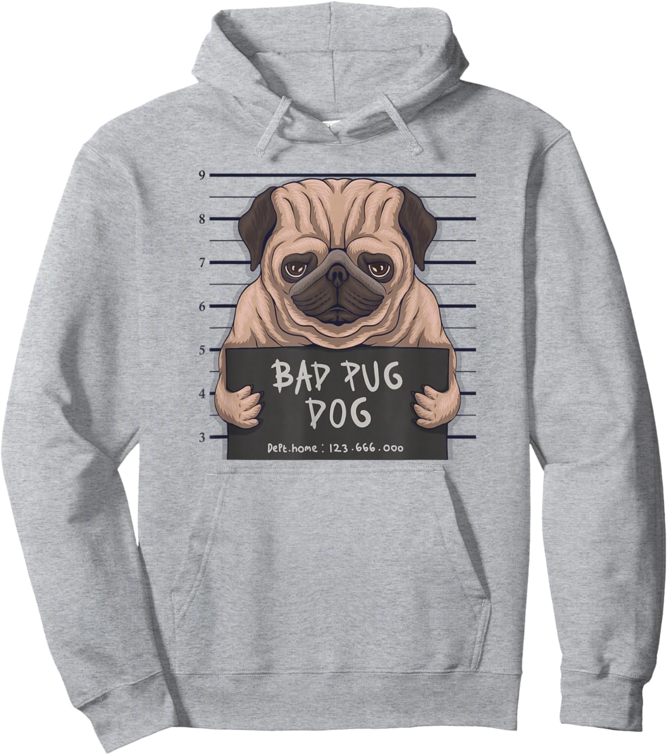 Bad Carlin Cadeau pour Les Amoureux des carlins Hoodie - Hoodie | Ash