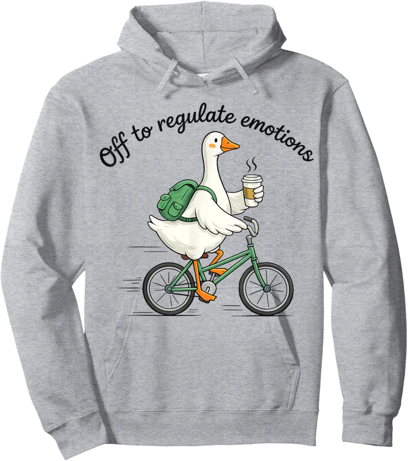 Off to Regulate Emotions Funny Graphic Hoodie - Hoodie | Ash