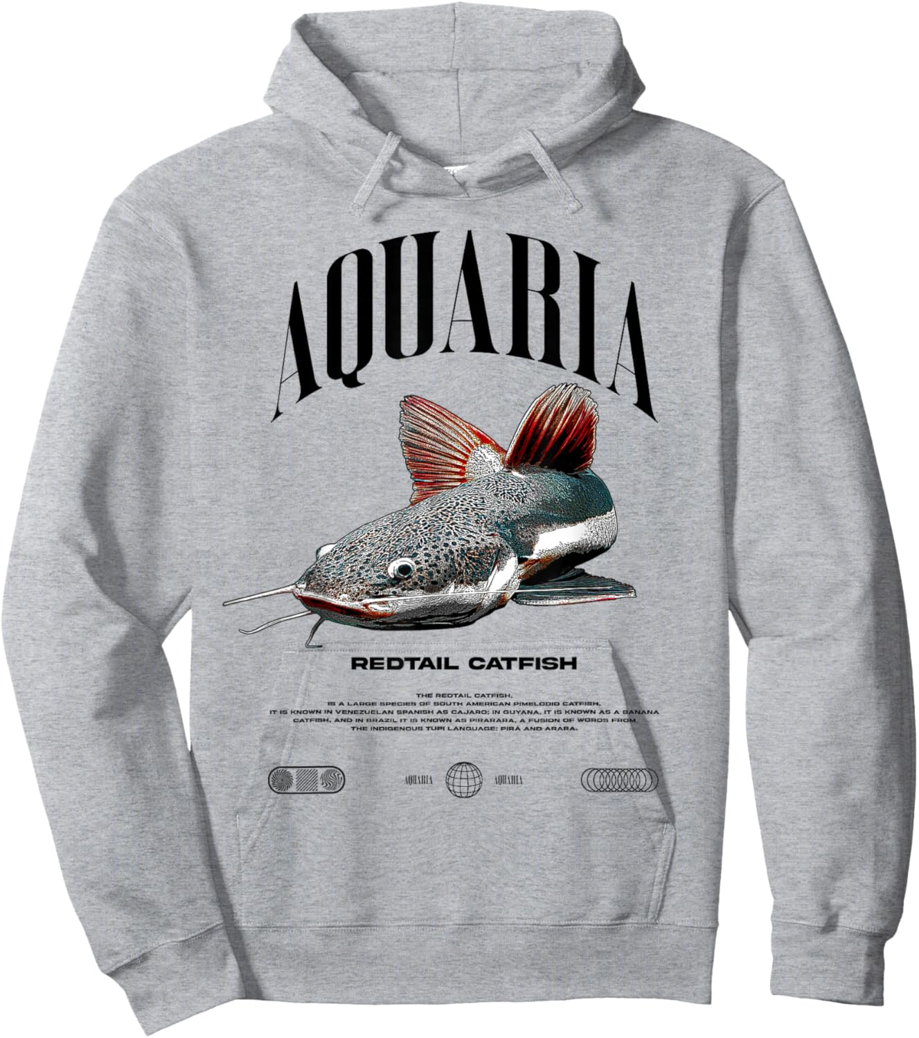 Redtailed Catfish Water Change Monster Fish Hoodie - Hoodie | Ash