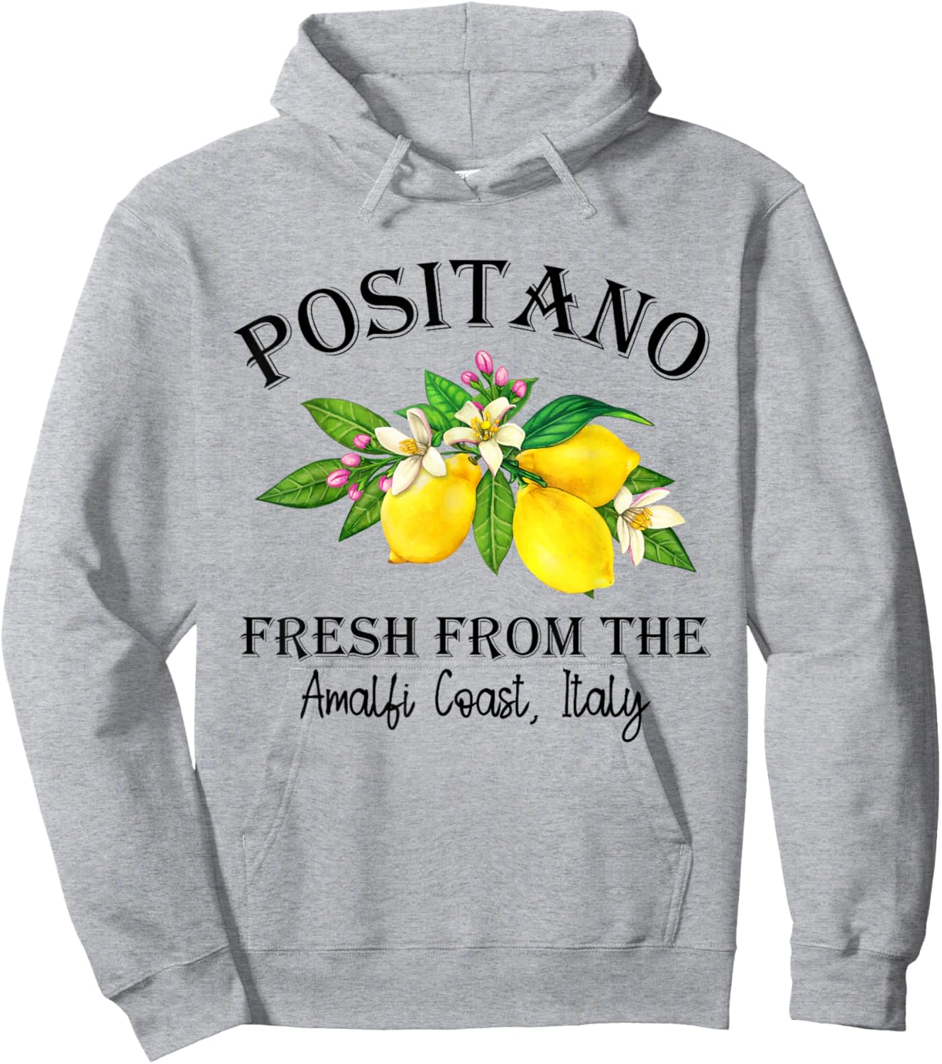 Positano Lemon Amalfi Coast Italy Hoodie - Hoodie | Ash
