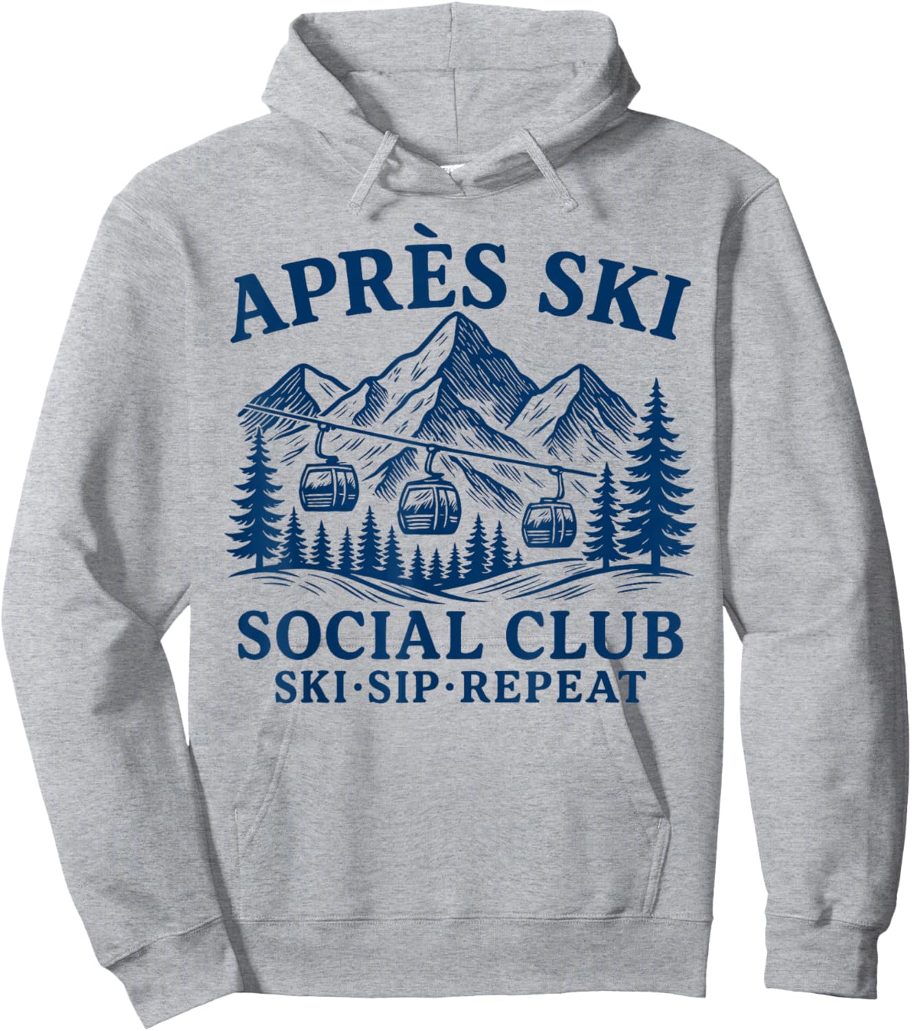 Après Ski Social Club Ski Sip Repeat Hoodie - Hoodie | Ash