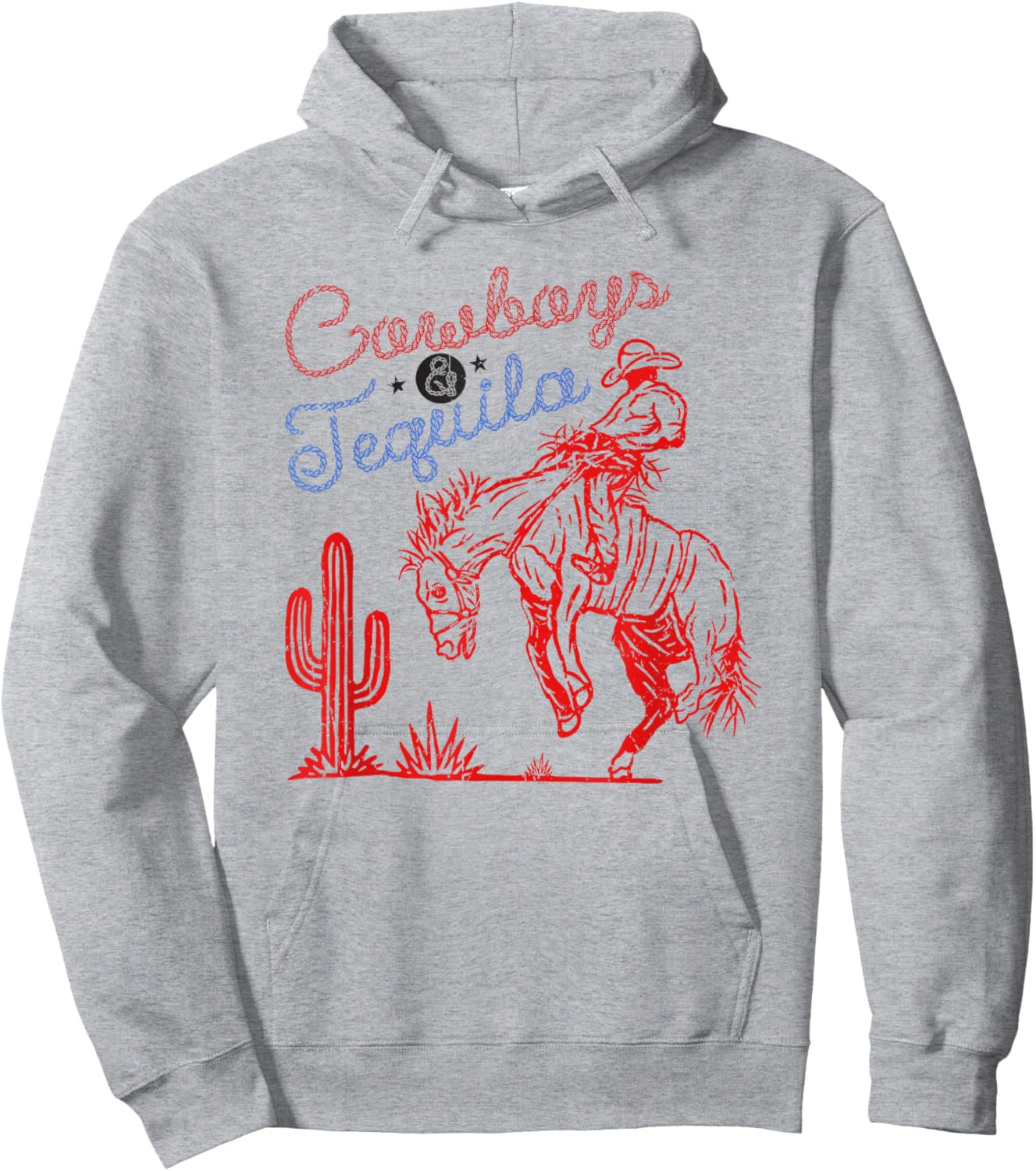 Cowboys & Tequila Rodeo Country Hoodie - Hoodie | Ash