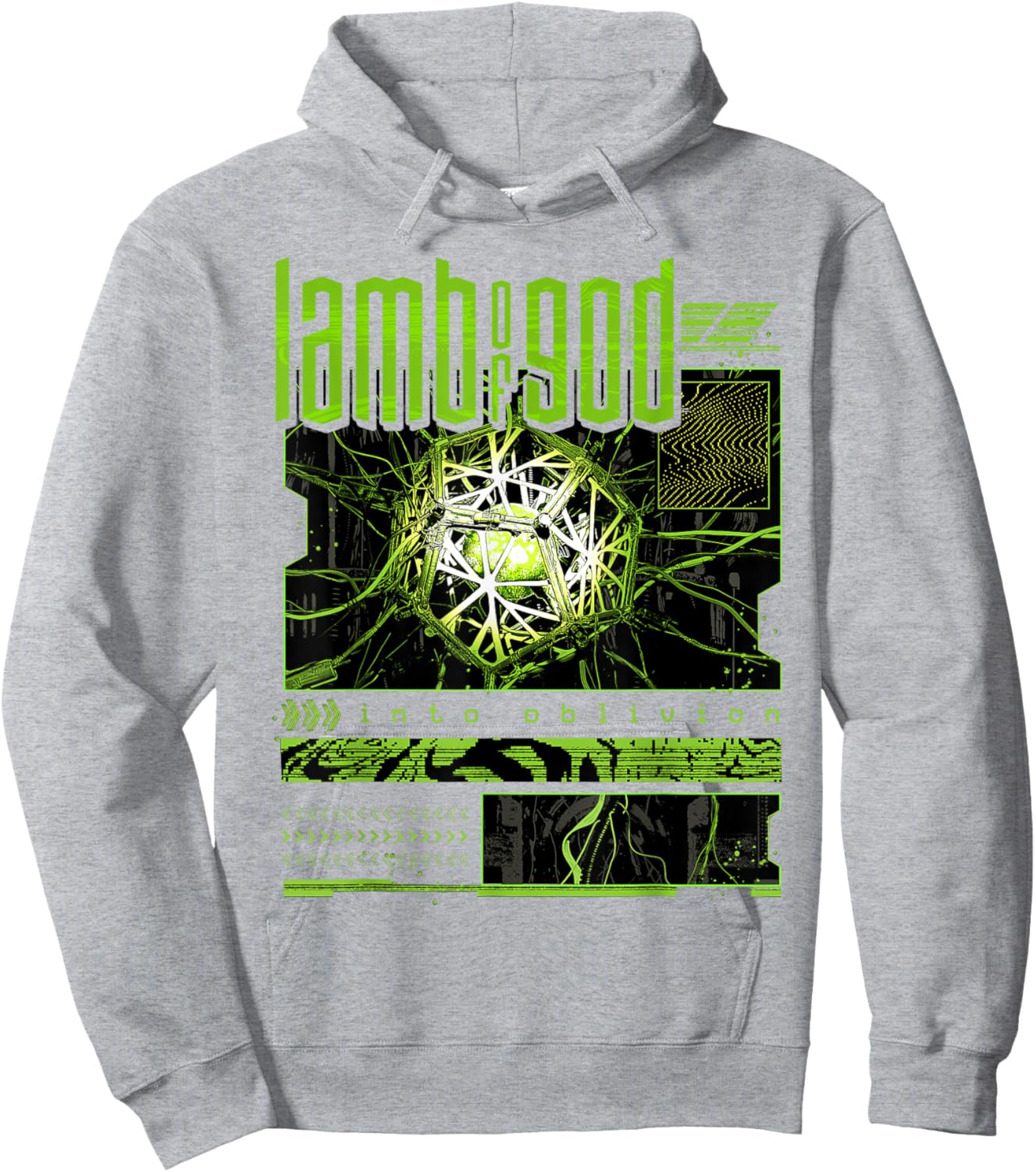 Lamb of God Glitch White Hoodie - Hoodie | Ash