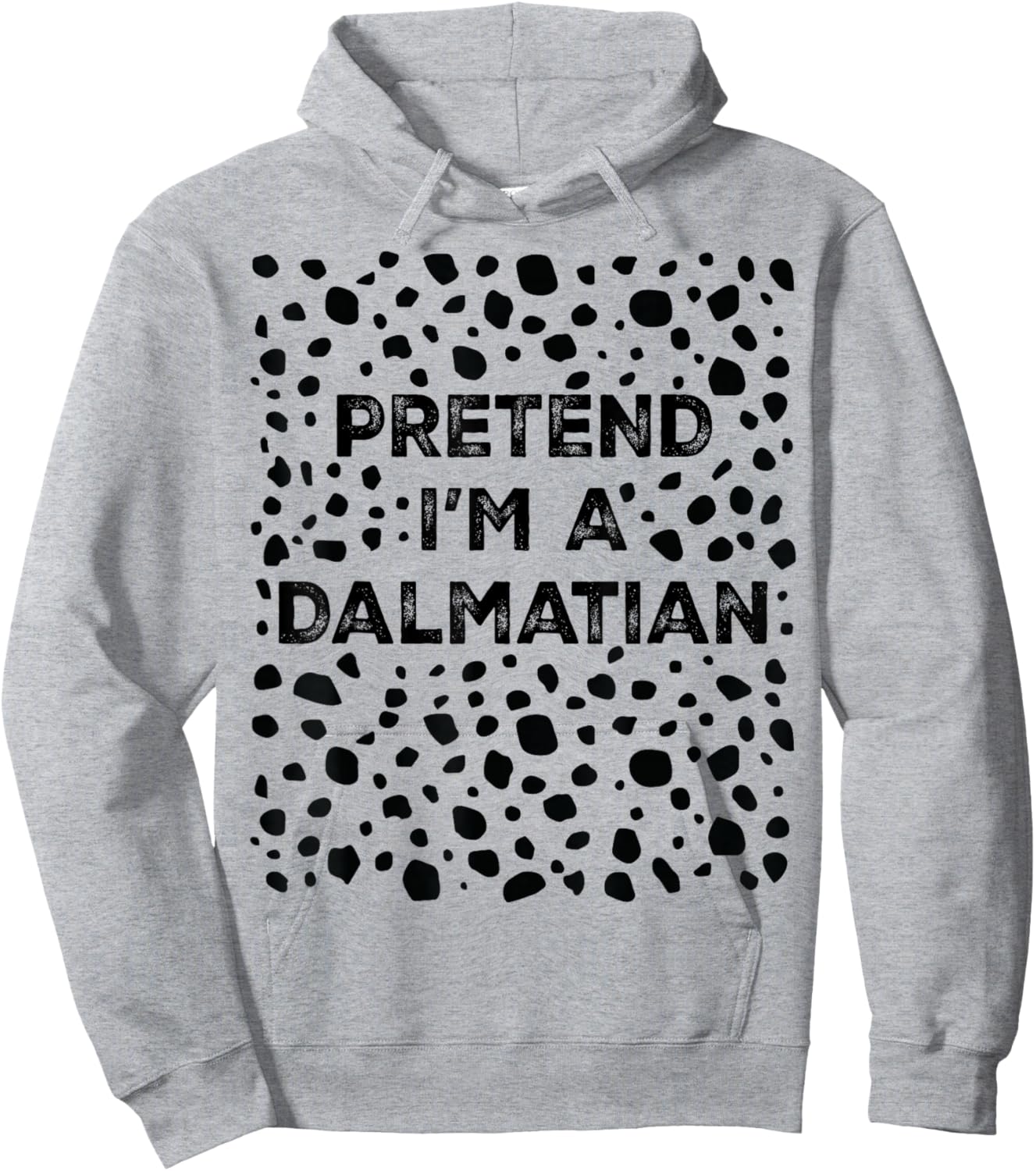 Pretend I'm A Dalmatian Lazy Halloween Costume Hoodie - Hoodie | Ash