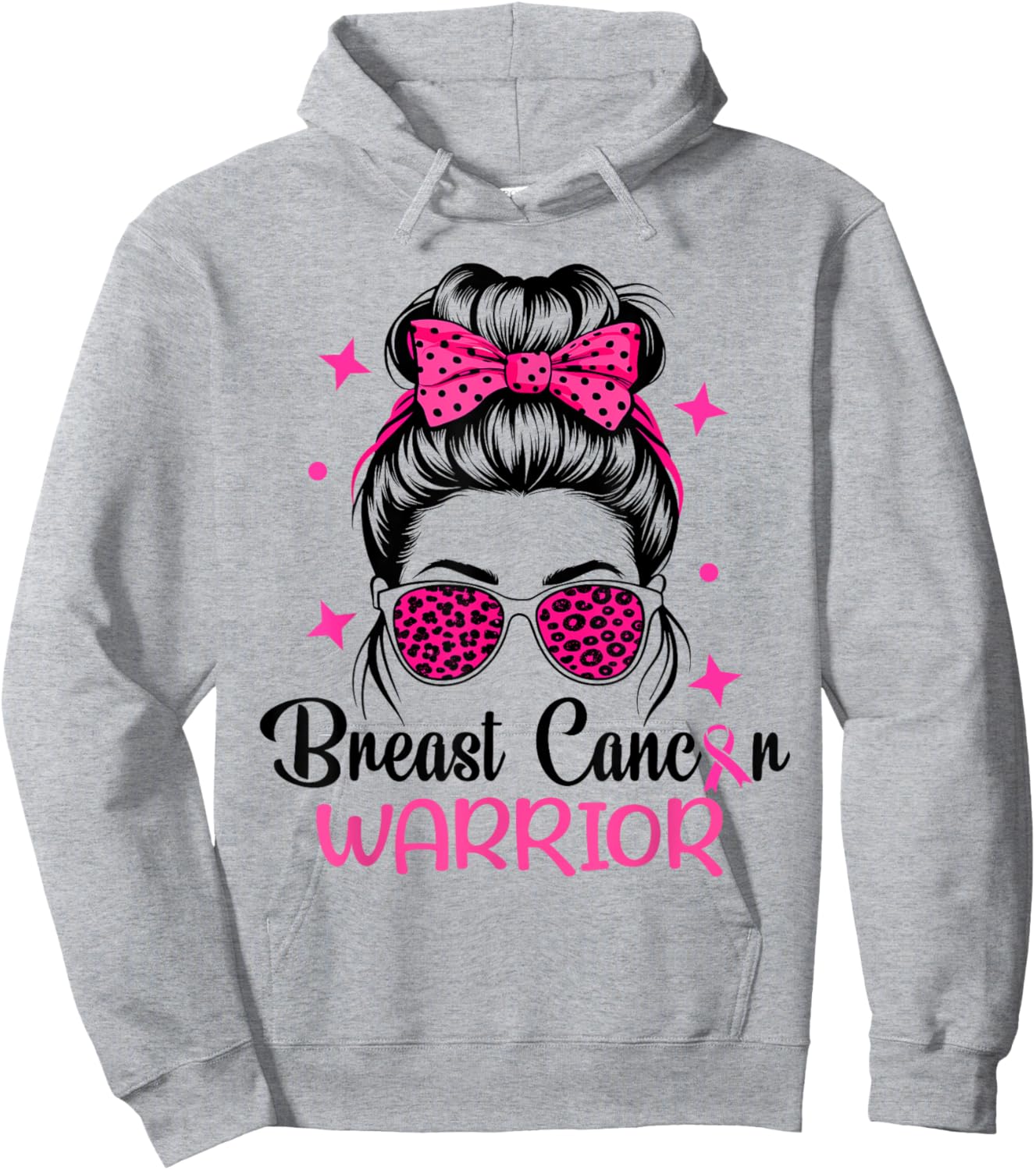 Breast Cancer Awareness Warrior Hoodie - Hoodie | Ash