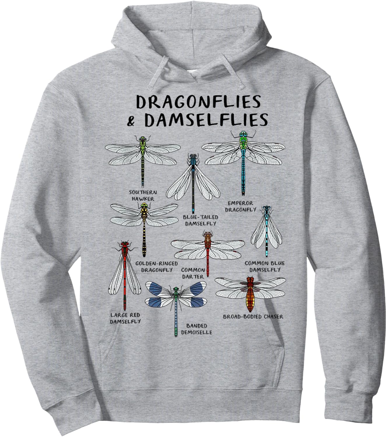 Dragonflies And Damselflies Hoodie - Hoodie | Ash