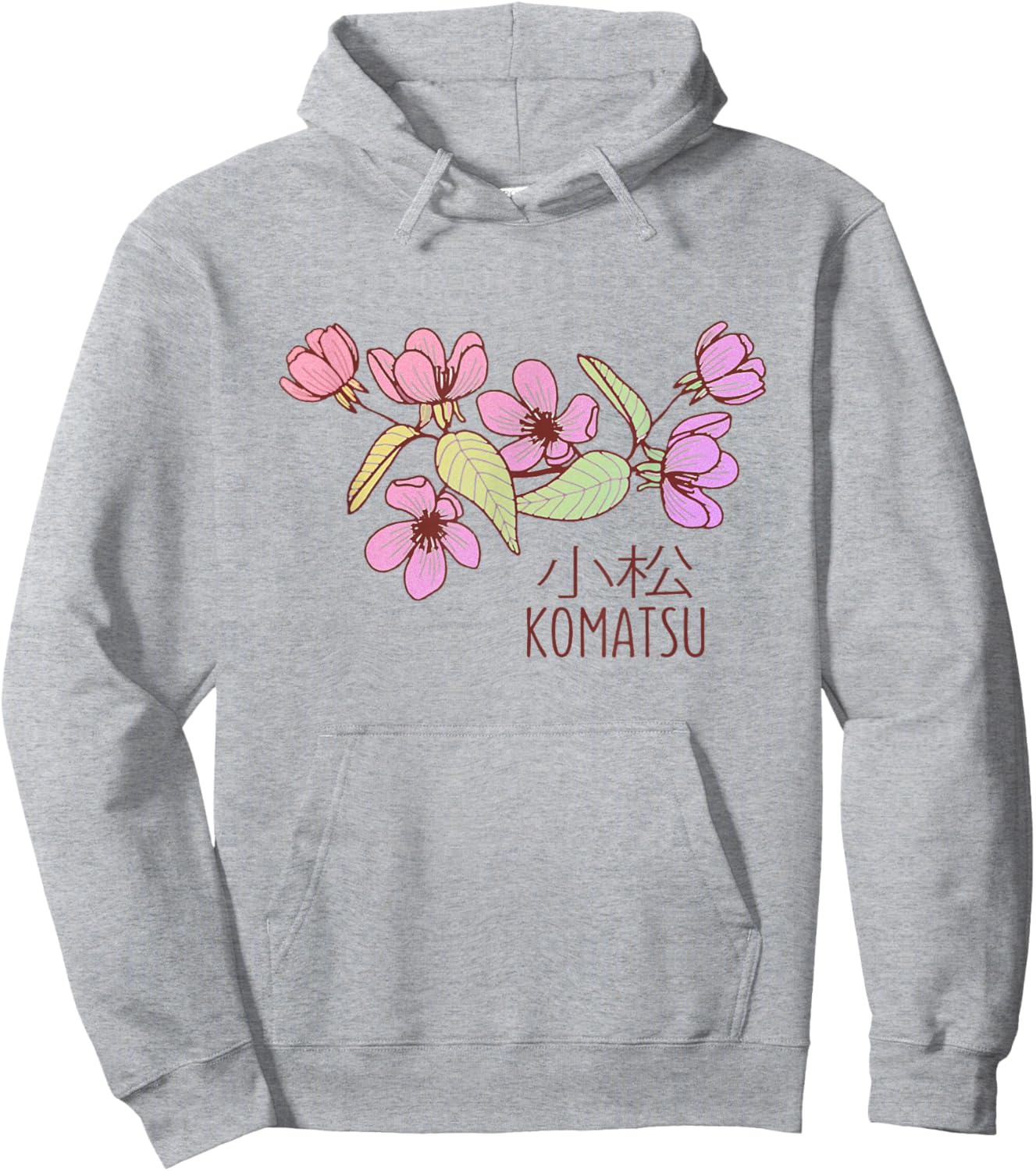 Komatsu Japan Blossoms | Komatsu Ishikawa Japan Hoodie - Hoodie | Ash