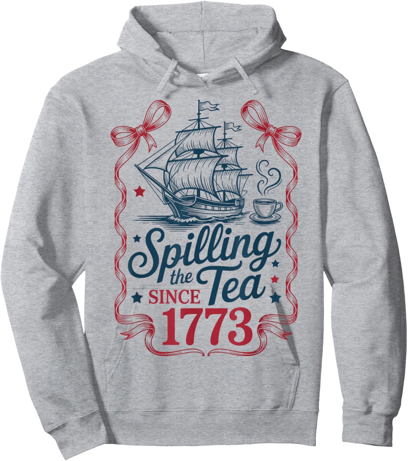 Spilling The Tea Since 1773 Vintage Us History Hoodie - Hoodie | Ash