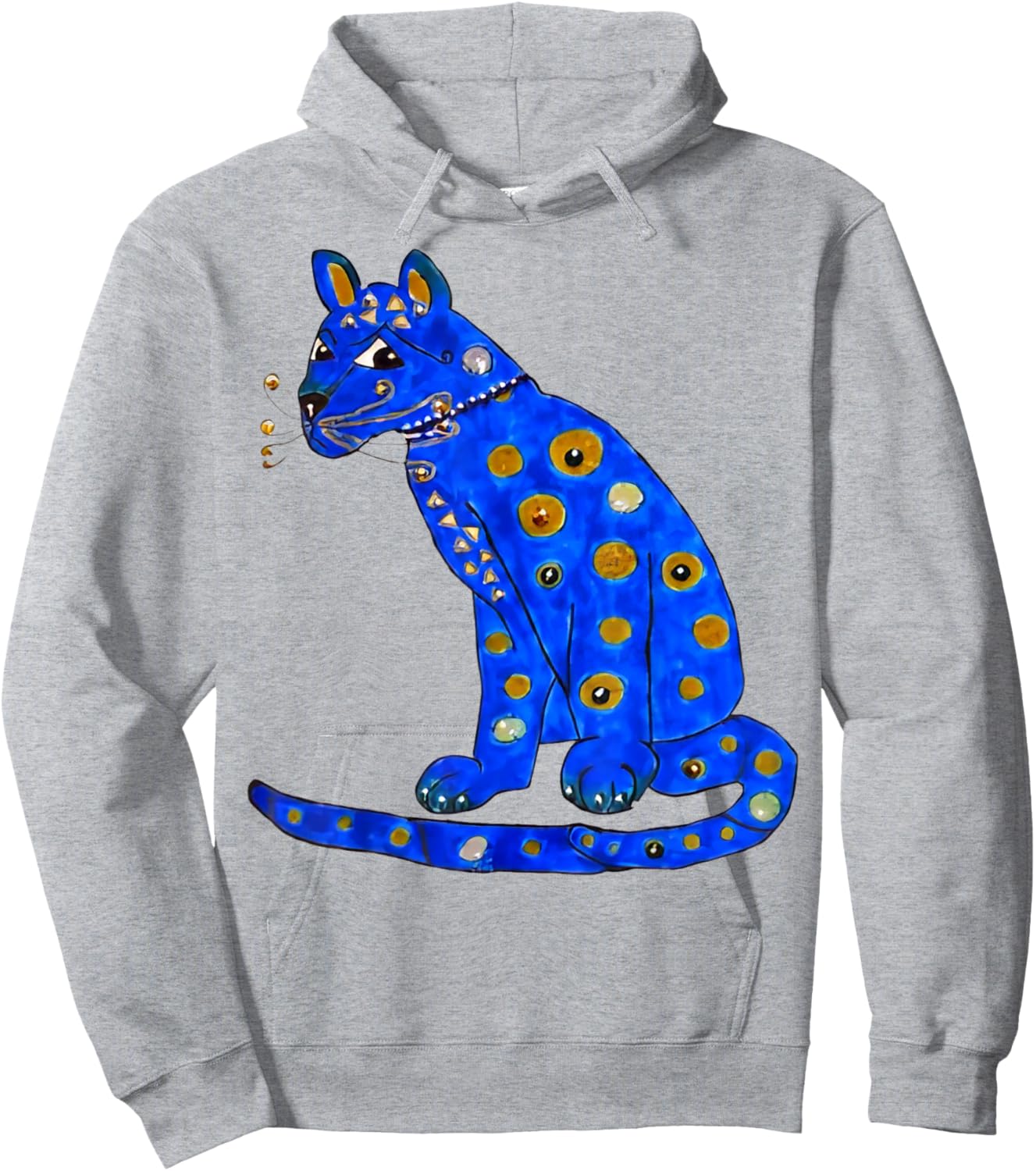 Cute Pet In My Heart -Adults Blue Ugly Blue Cat Hoodie - Hoodie | Ash