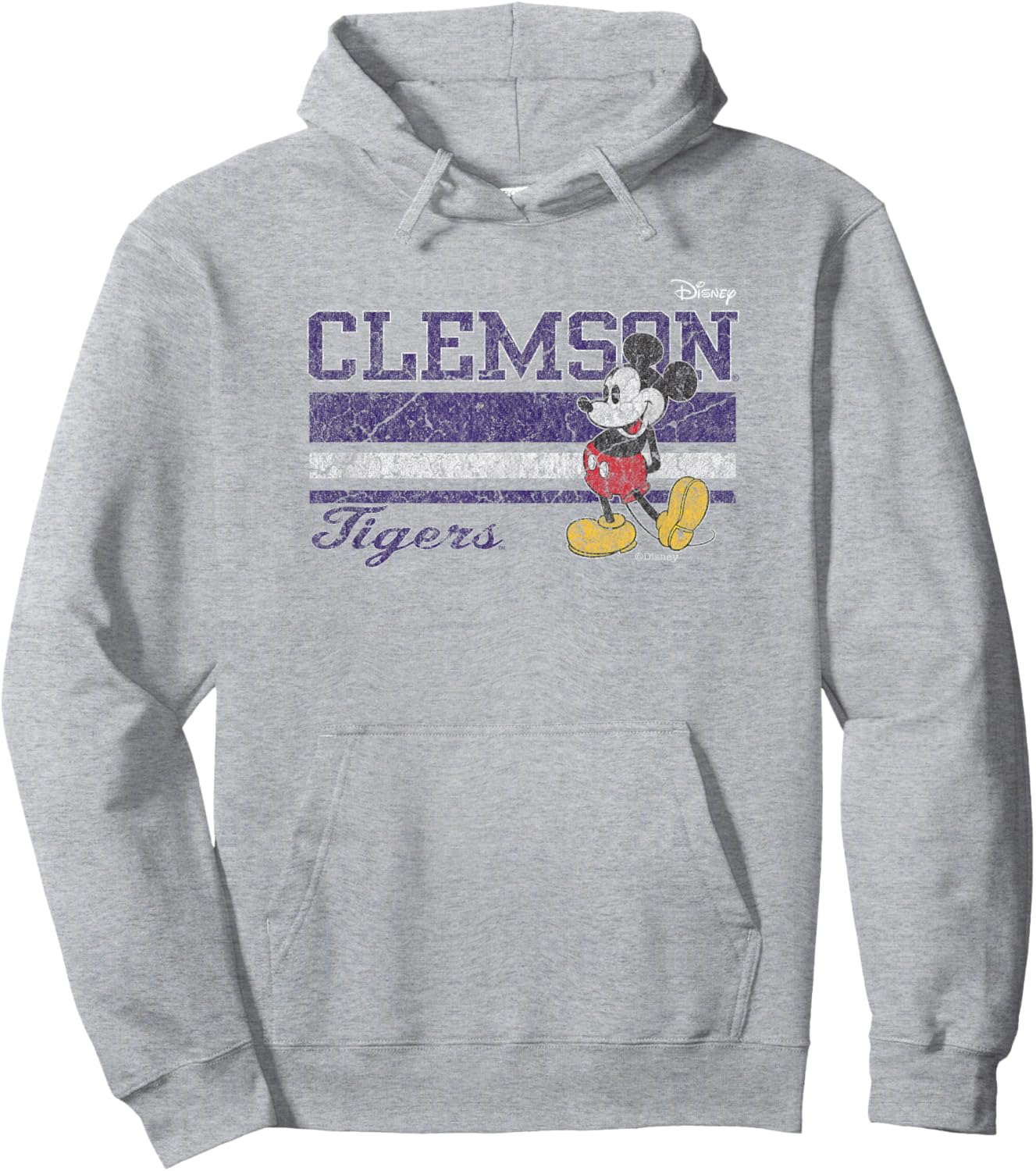 Clemson Tigers Mickey Mouse Vintage Orange Hoodie - Hoodie | Ash