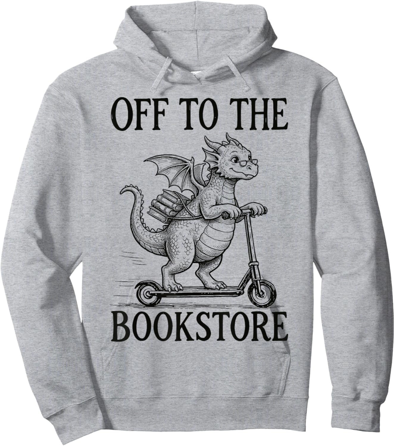 Off to The Bookstore Reading Bookworm Hoodie - Hoodie | Ash