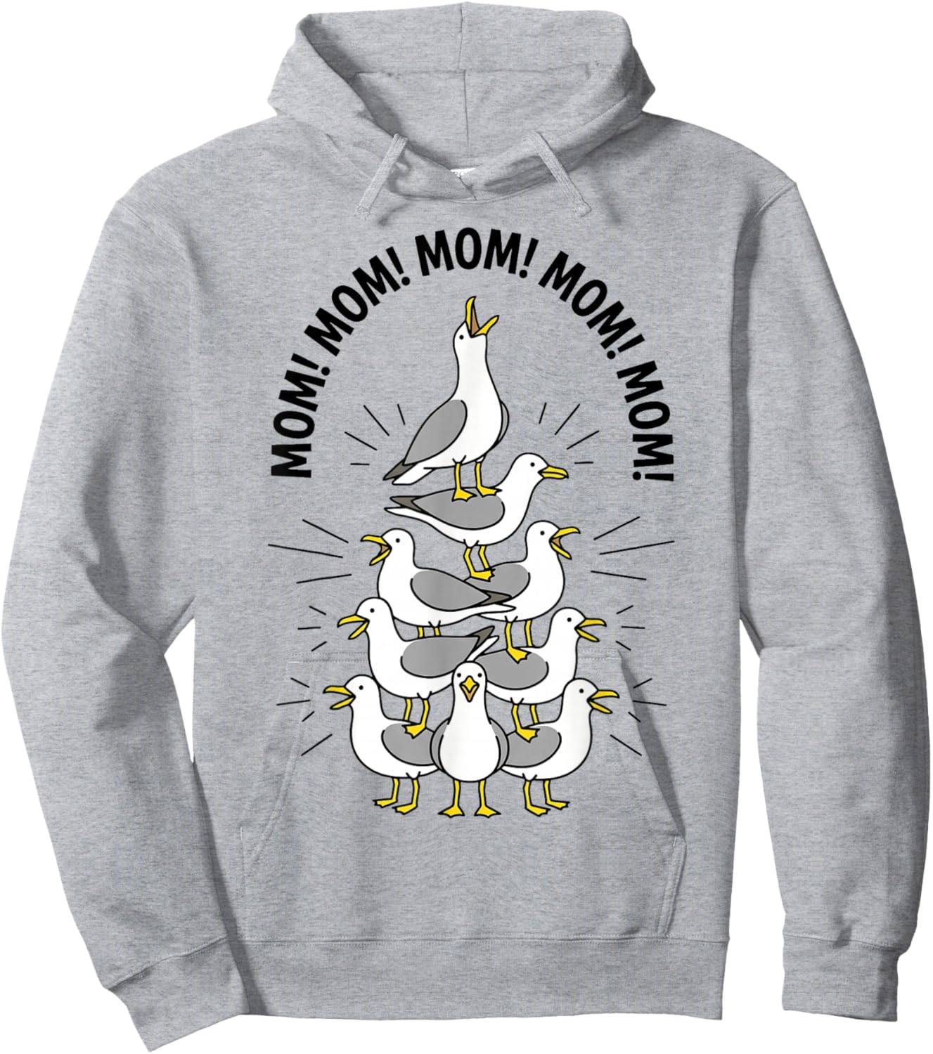 Seagull Mom Beach Ocean Bird Lover Mother's Day Hoodie - Hoodie | Ash