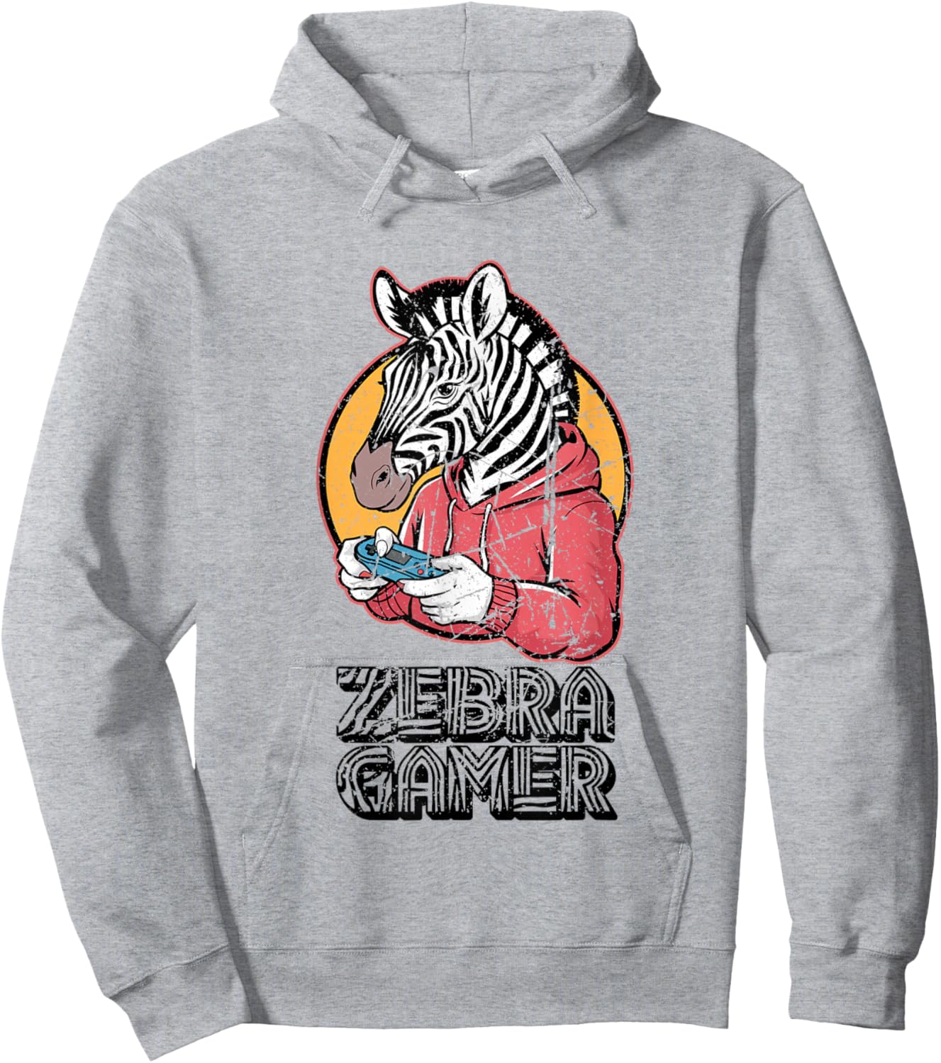 Zebra Gamer Graphic Design For Gamer Kids Hoodie - Hoodie | Ash