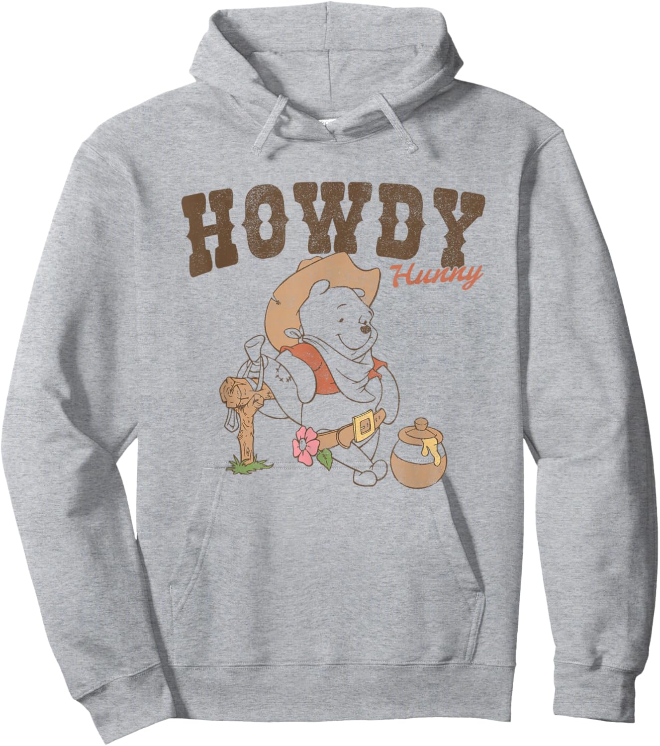 Disney Winnie The Pooh Howdy Hunny Western Bear Hoodie - Hoodie | Ash