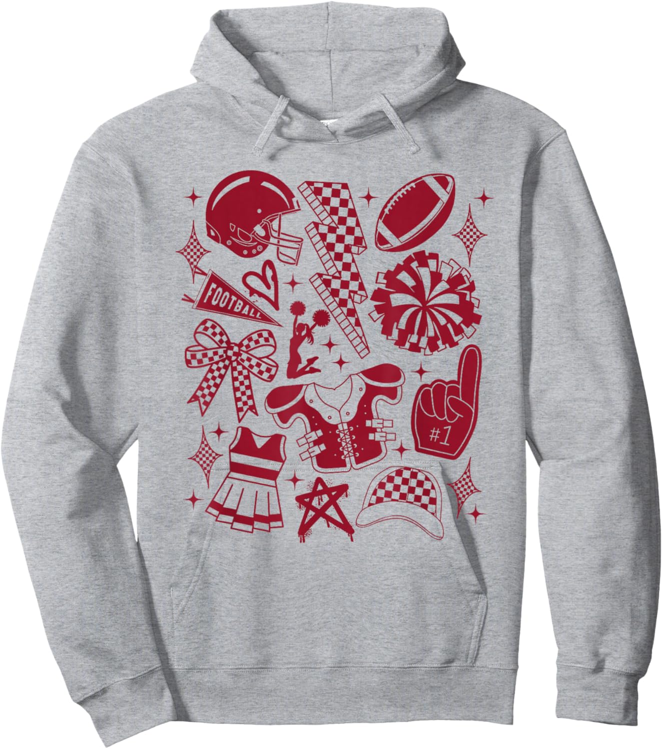Maroon Football Team Cheer Squad Punk Rock Hoodie - Hoodie | Ash