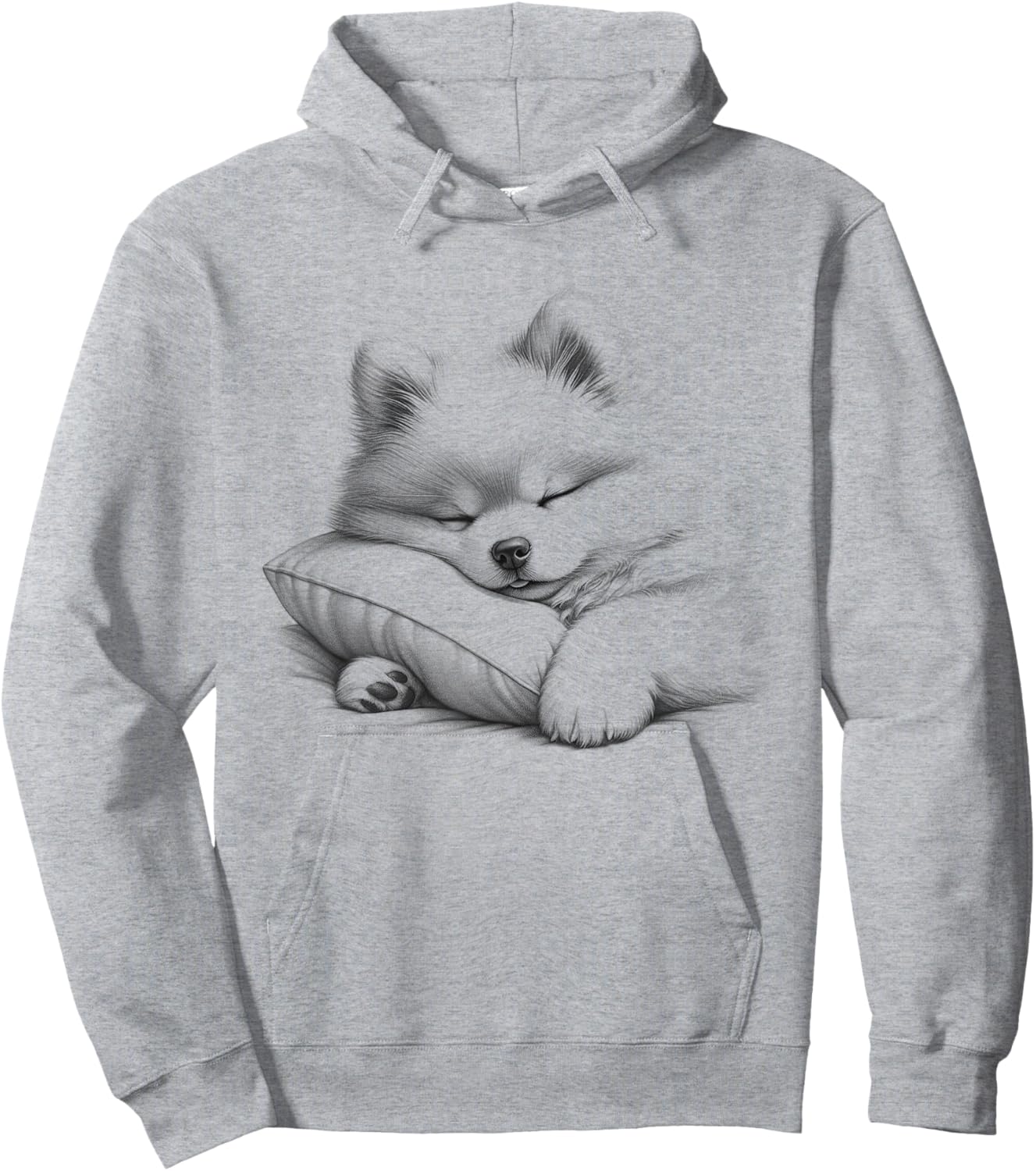 Funny Sleepy Pomsky Dog Pajama Kids Boys Girls Hoodie - Hoodie | Ash