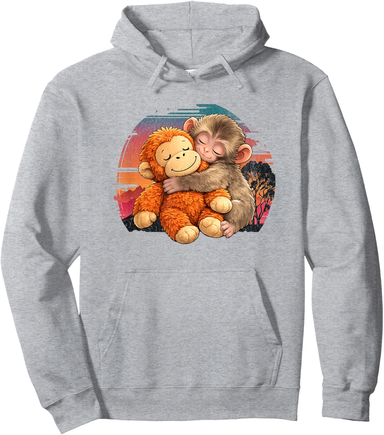 Punch Monkey Baby Fun Design for Everyone Hoodie - Hoodie | Ash