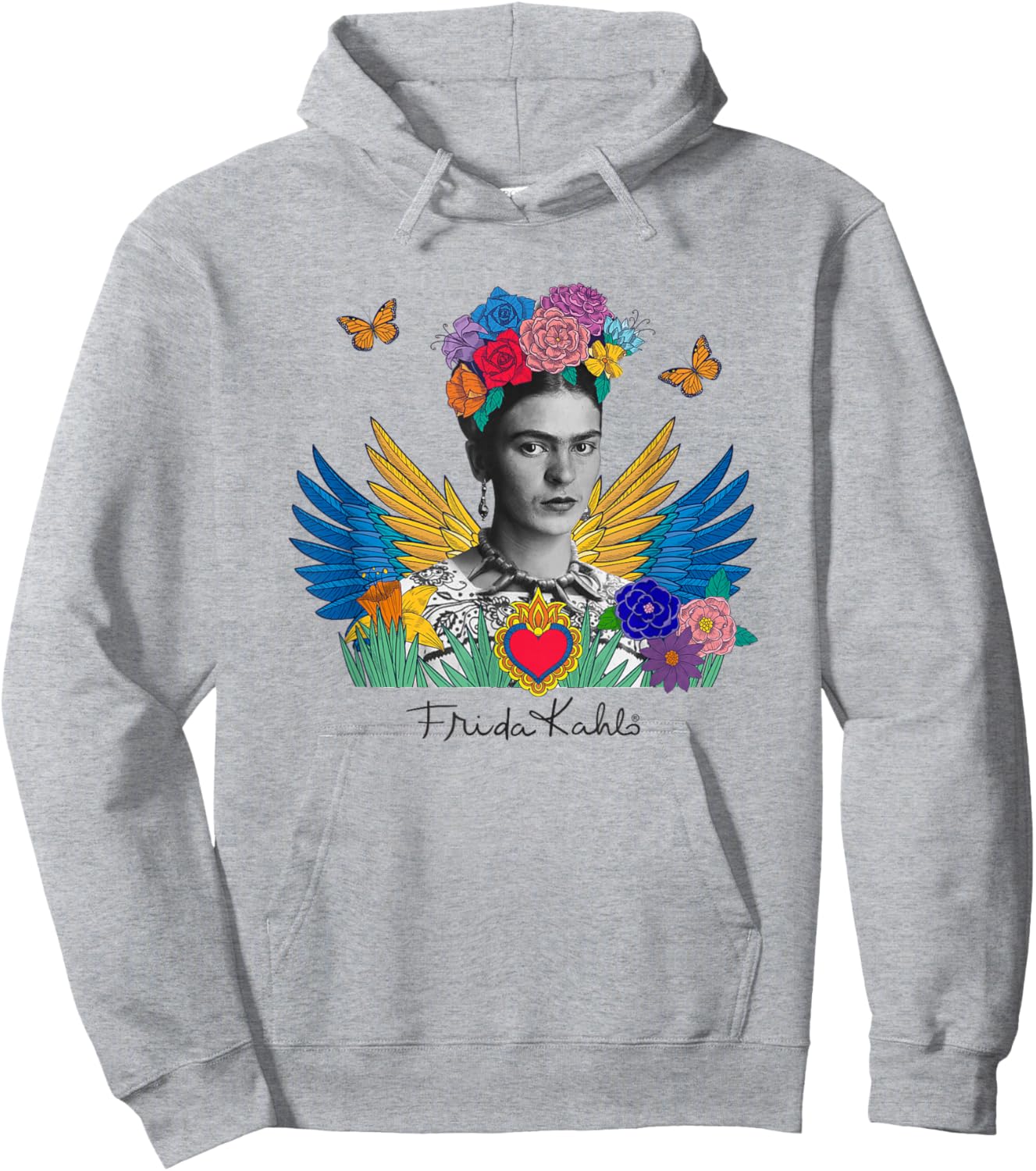 FridaTM x Frida Kahlo Wings of Frida Hoodie - Hoodie | Ash