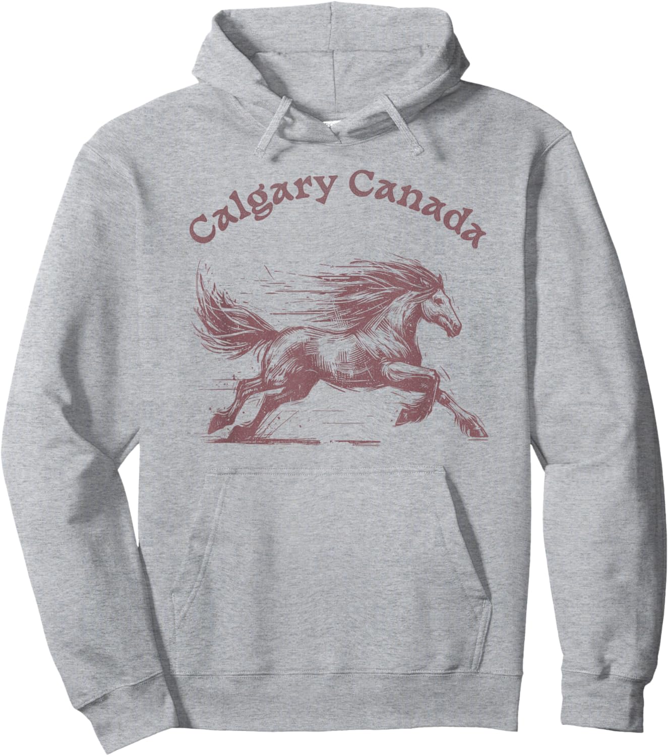 Calgary Canada Horse Rodeo Hoodie - Hoodie | Ash