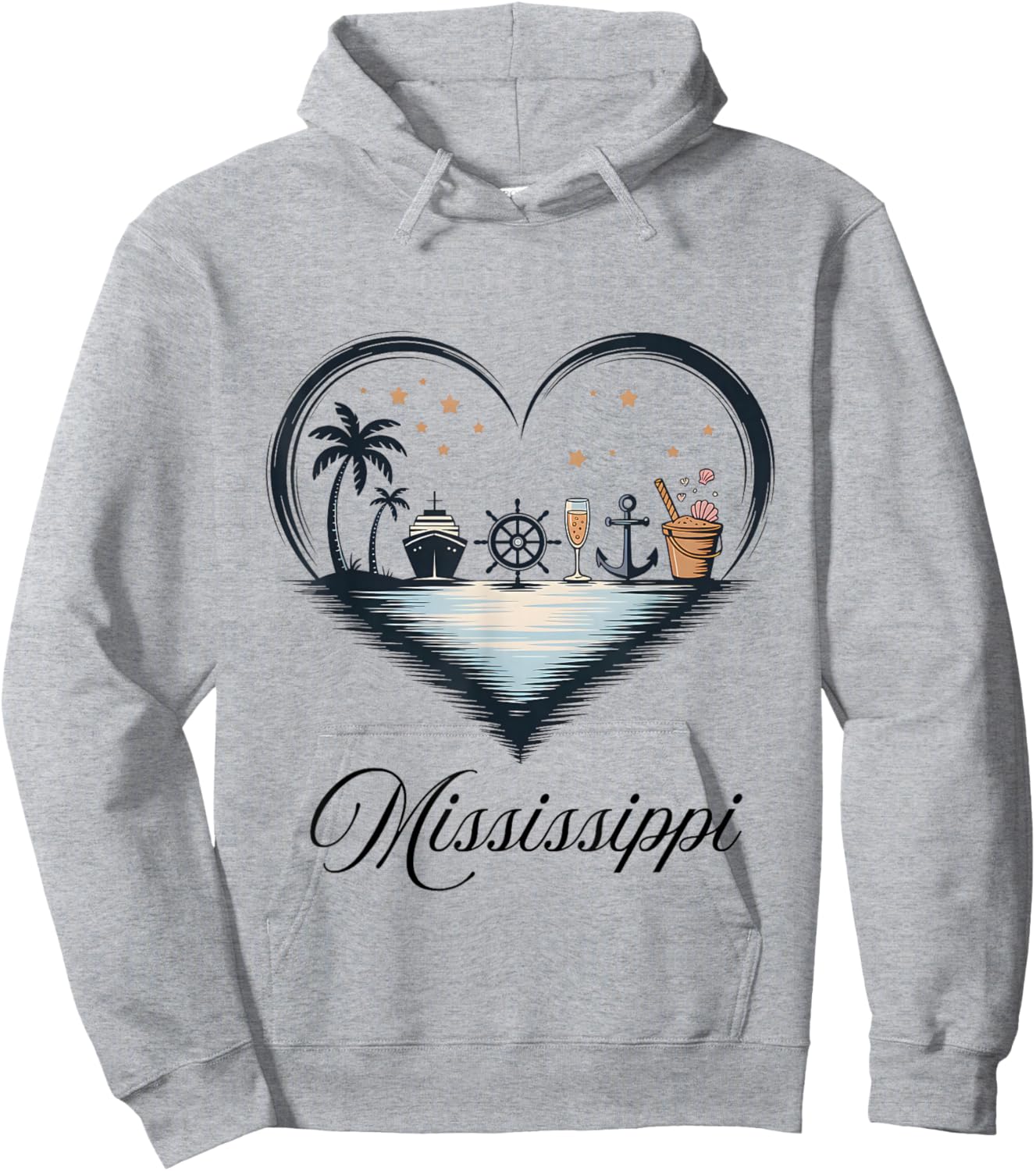 Girls Trip Cruise Vacation Travel Mississippi Hoodie - Hoodie | Ash