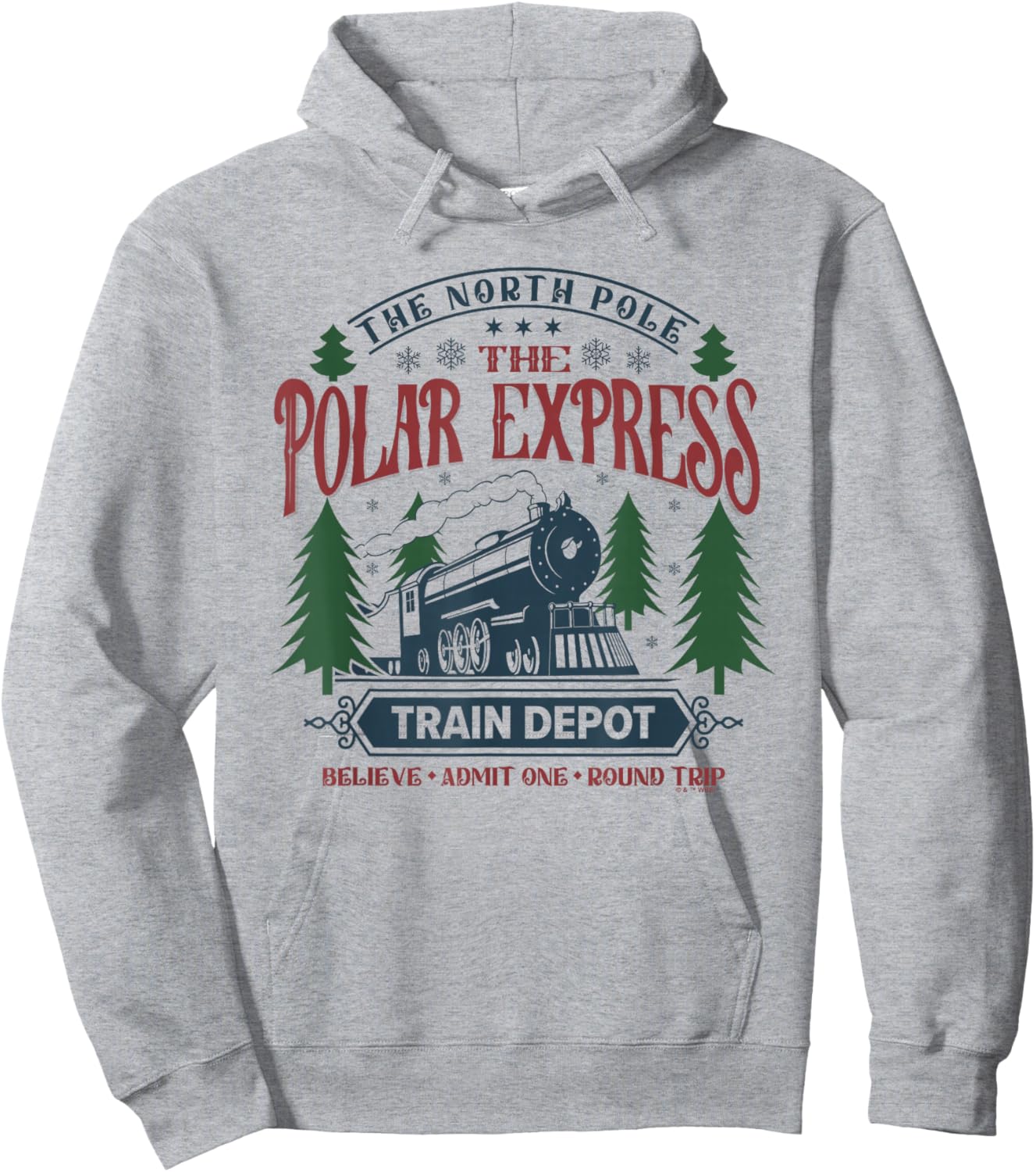 The Polar Express Train Depot Hoodie - Hoodie | Ash