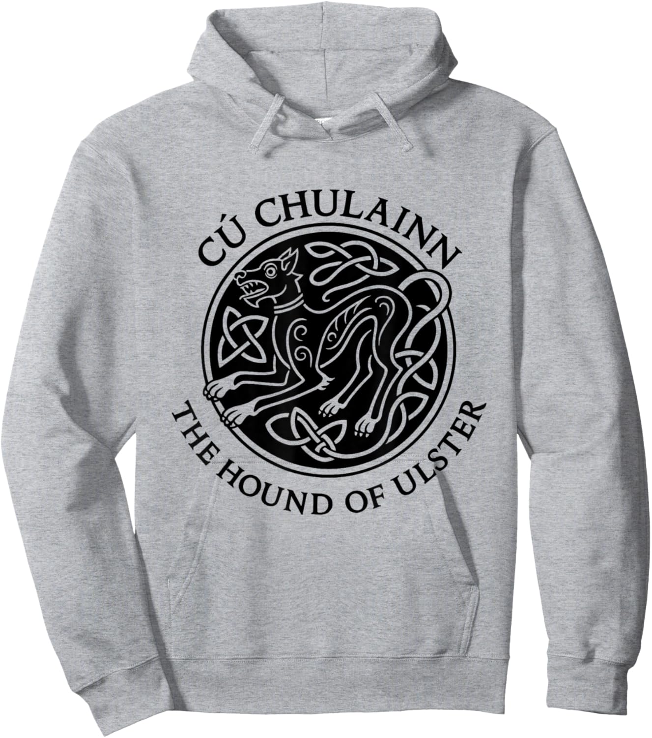 Cu Chulainn, Celtic Hound Design (Black) Hoodie - Hoodie | Ash