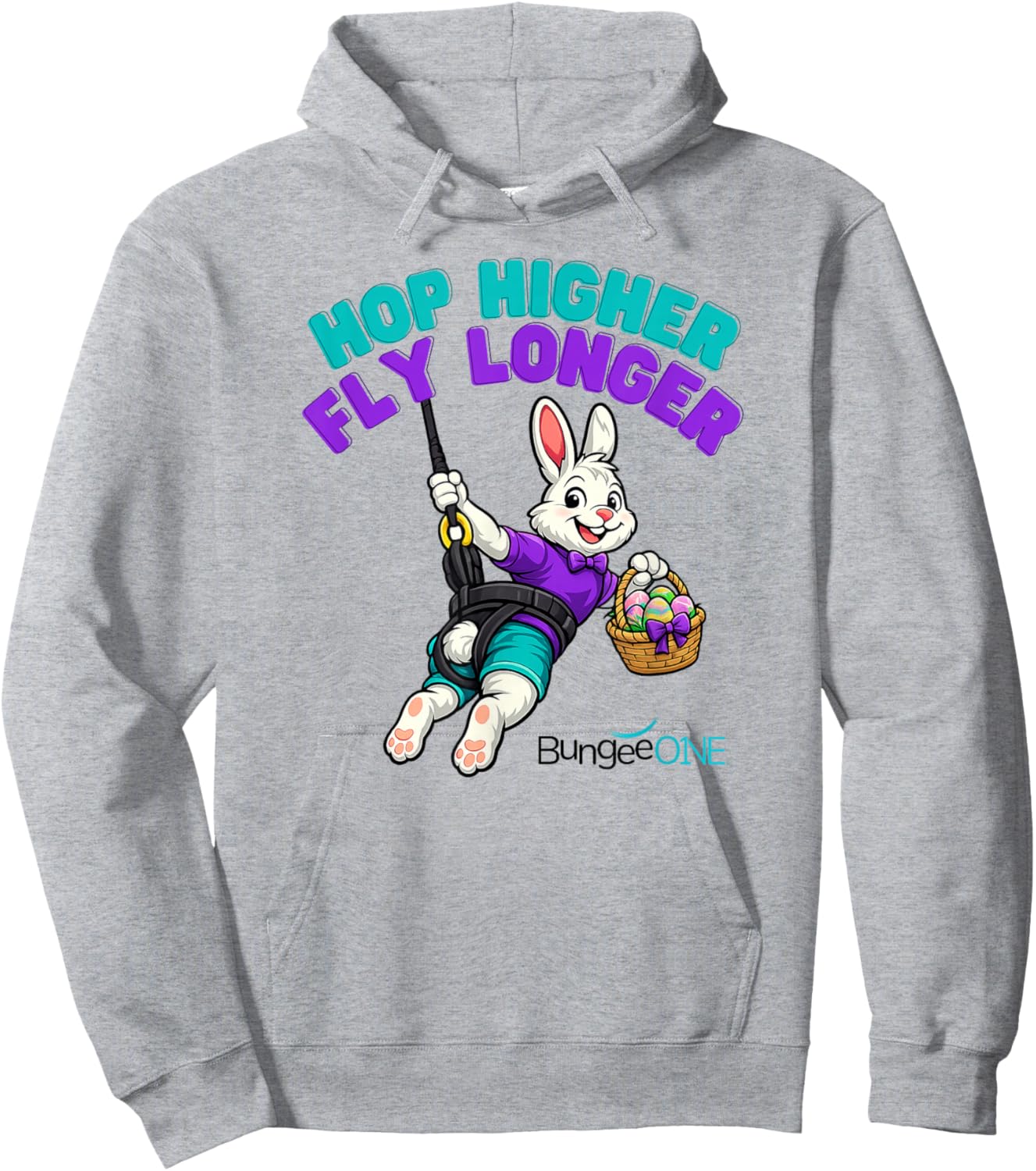 Hop Higher Fly Longer Hoodie - Hoodie | Ash